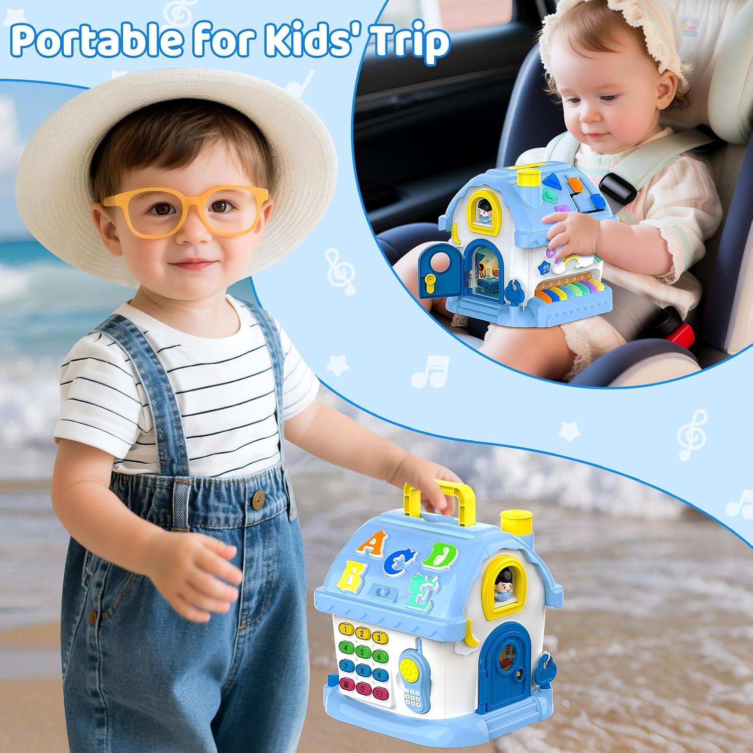 Casa Musical Educativa Montessori Fidecexv 12-en-1 Azul