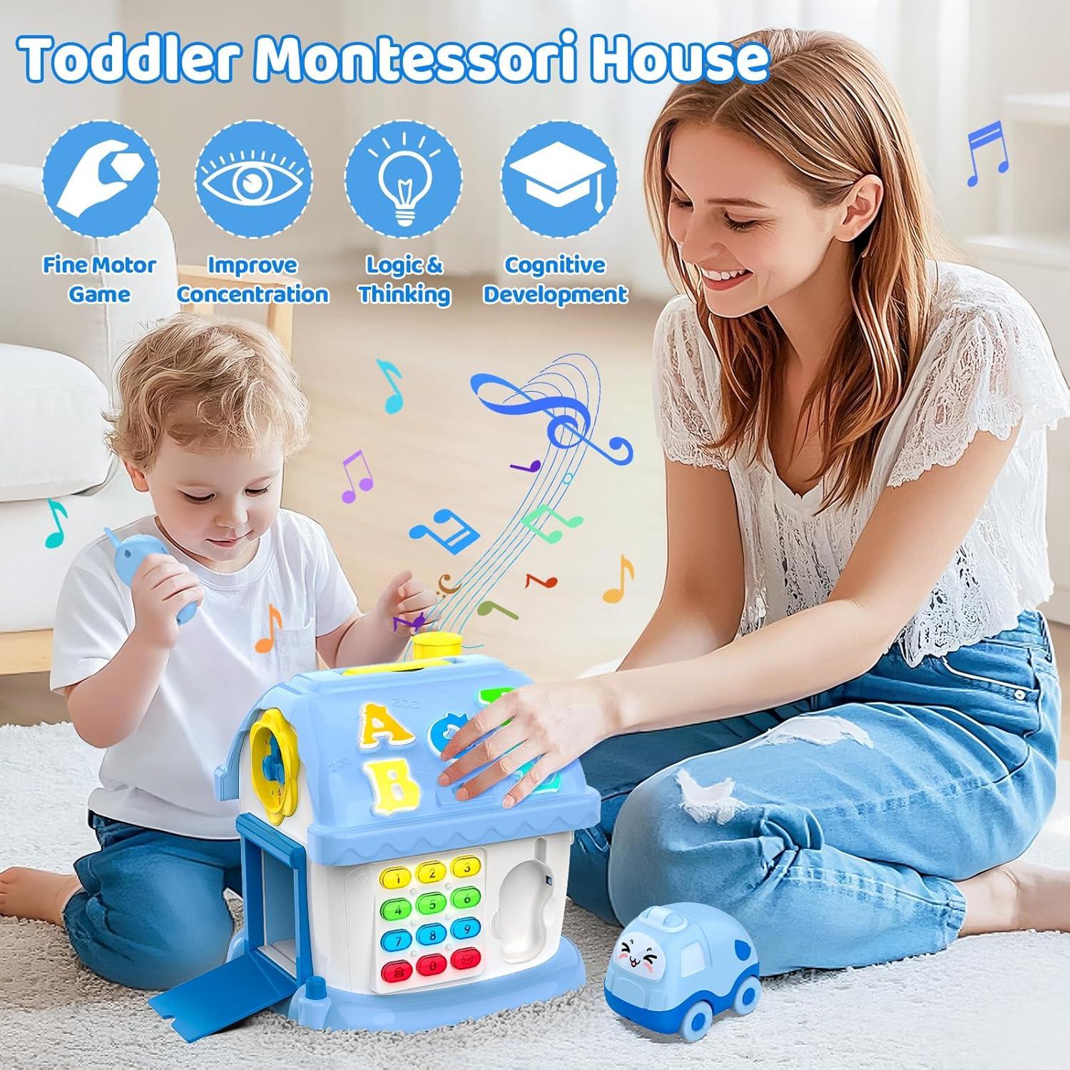 Casa Musical Educativa Montessori Fidecexv 12-en-1 Azul