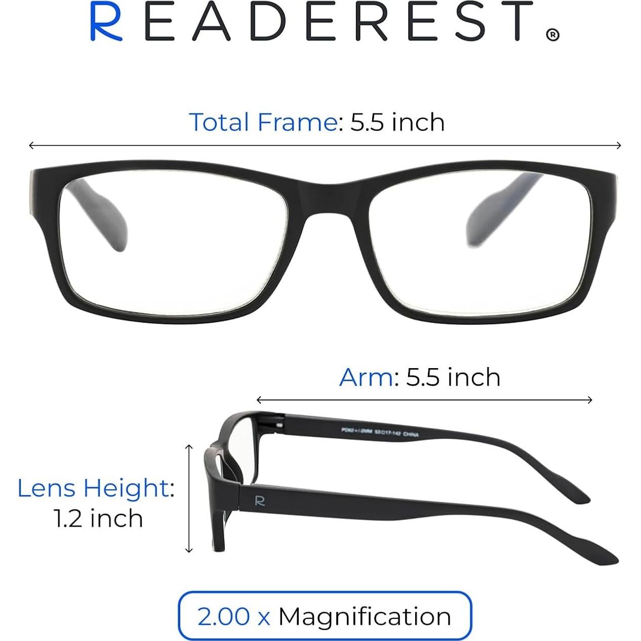 Gafas de lectura Readerest, bloqueo luz azul, UV, unisex