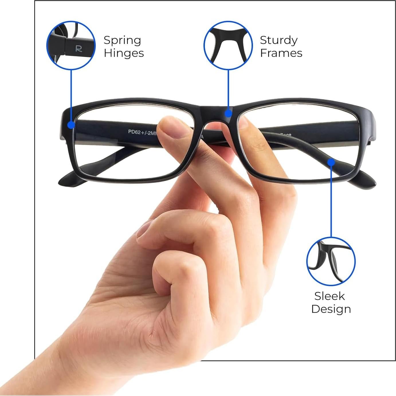 Gafas de lectura Readerest, bloqueo luz azul, UV, unisex