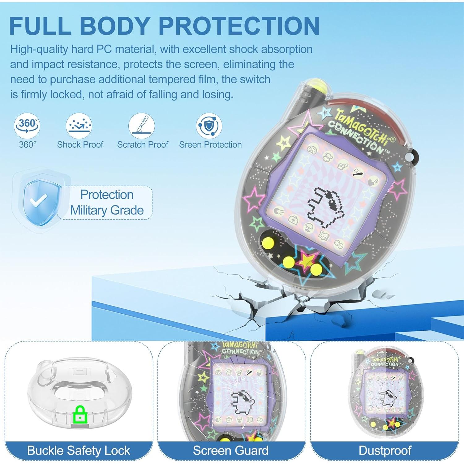 Funda Protectora Dura SGHLDE para Tamagotchi V3 Transparente