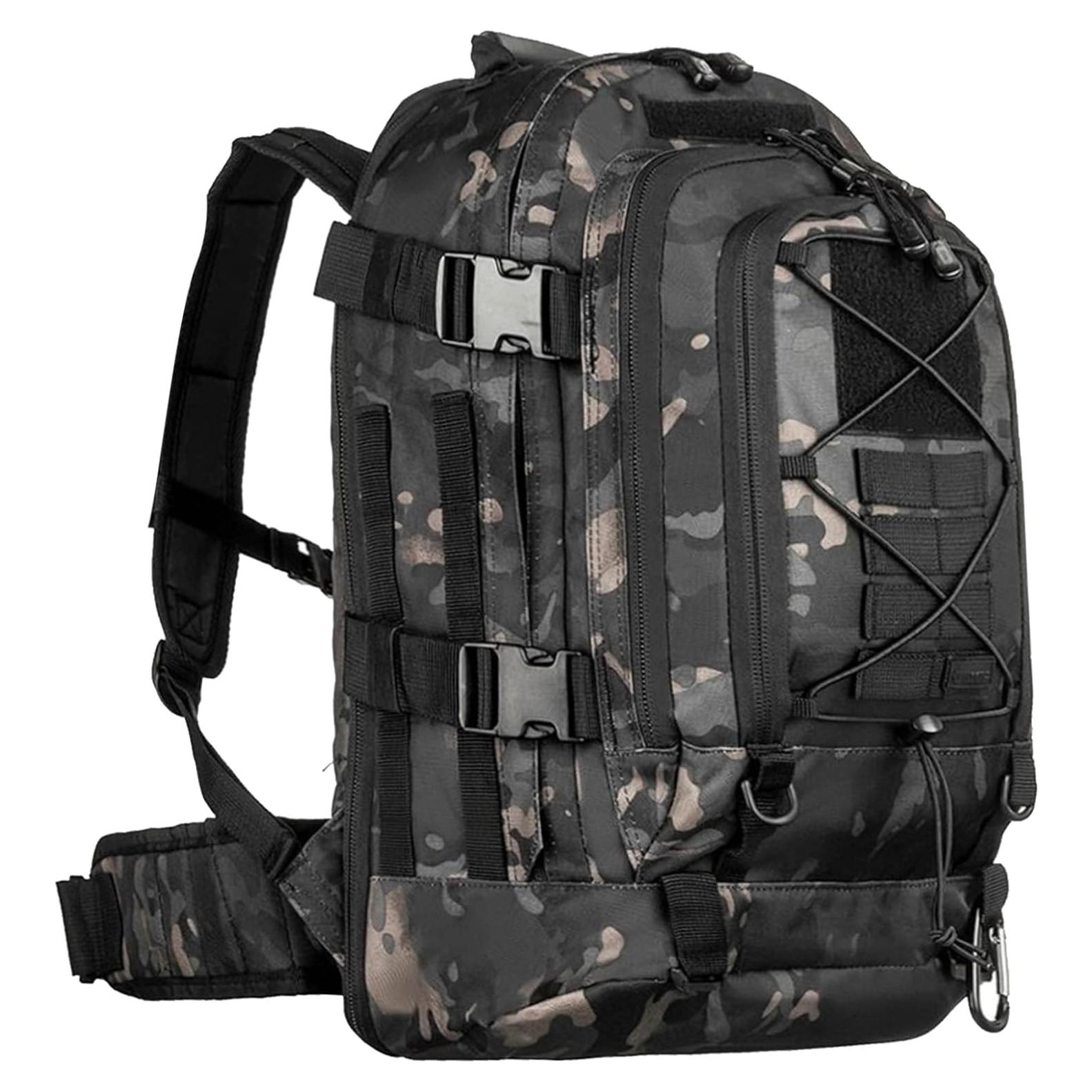 Mochila Táctica Militar Molle 39-64L Camo Negro