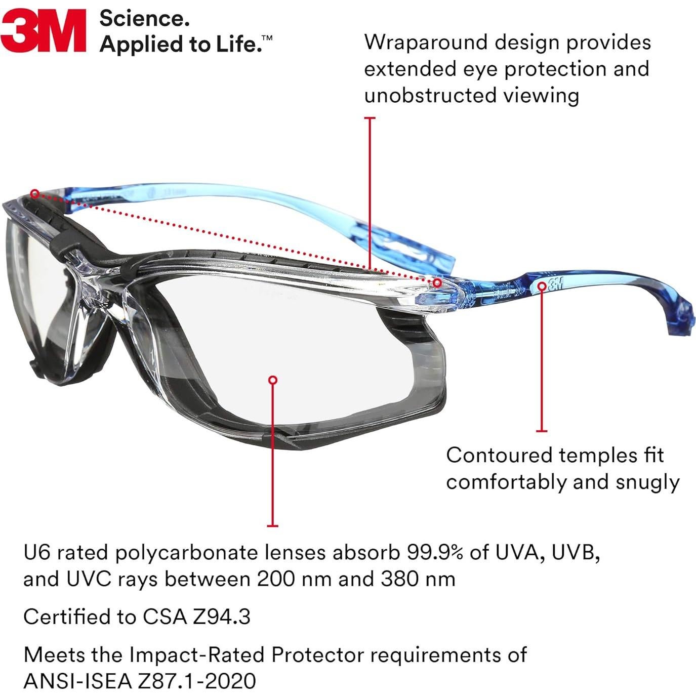 Gafas de Seguridad 3M Virtua CCS Anti-Niebla Azul