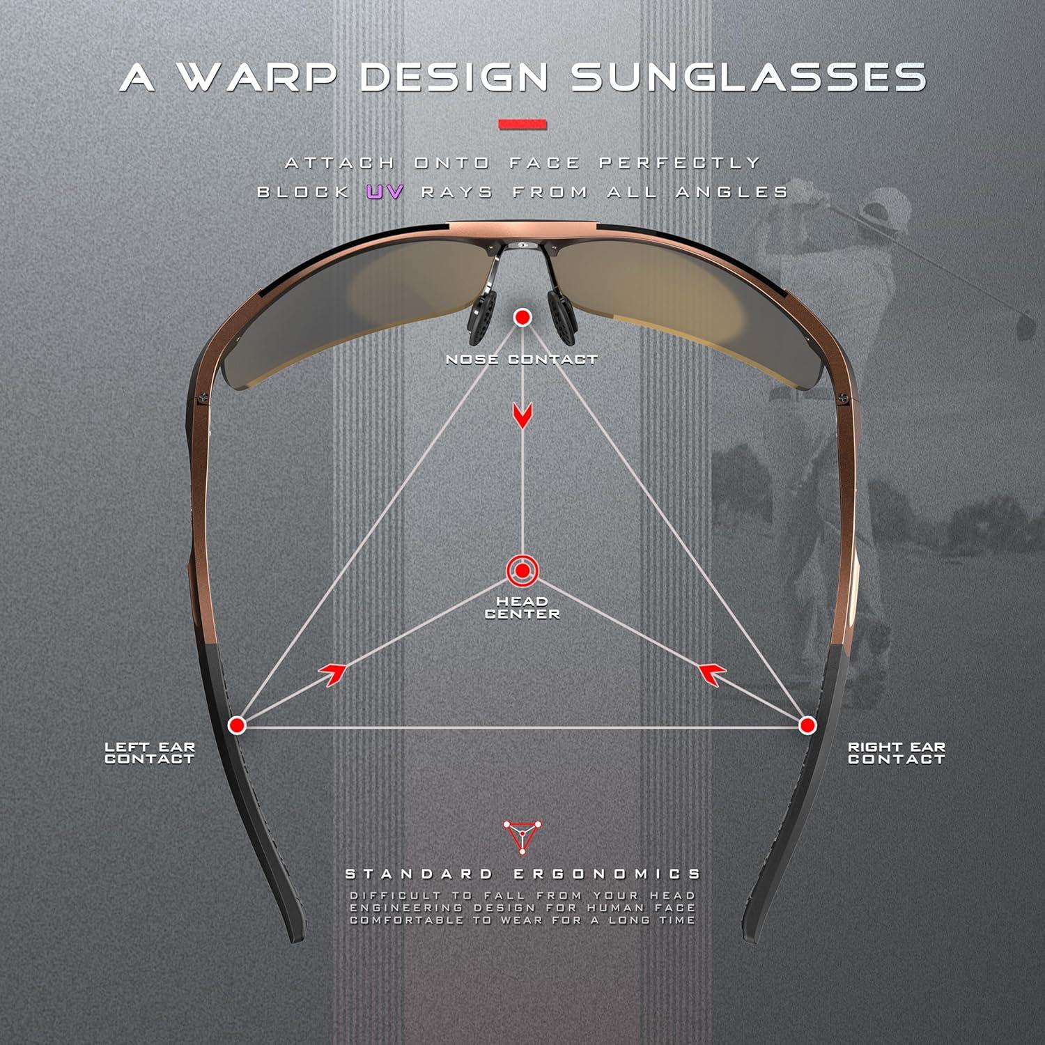 Gafas de sol SIPLION polarizadas para hombres UV400 ligeras