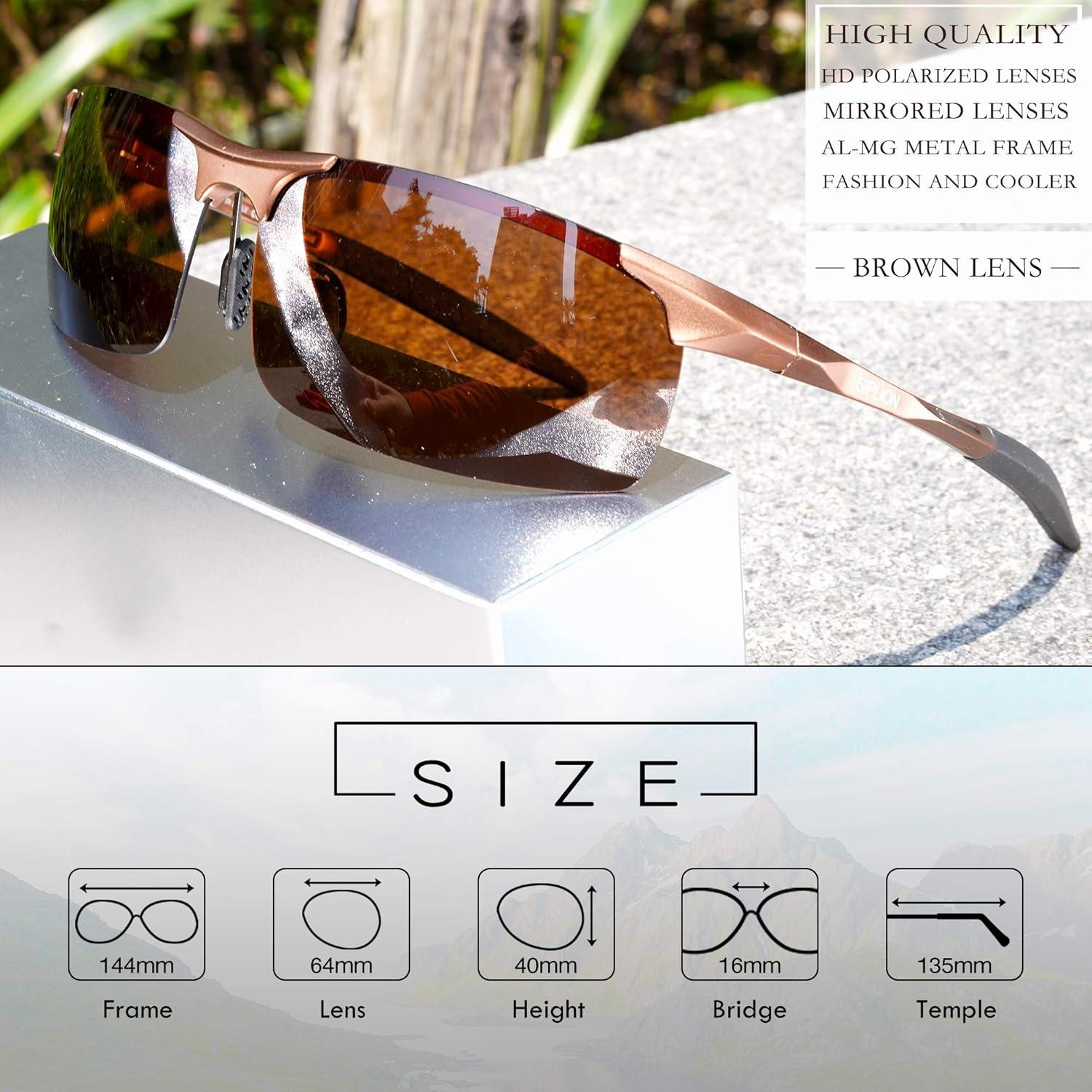 Gafas de sol SIPLION polarizadas para hombres UV400 ligeras