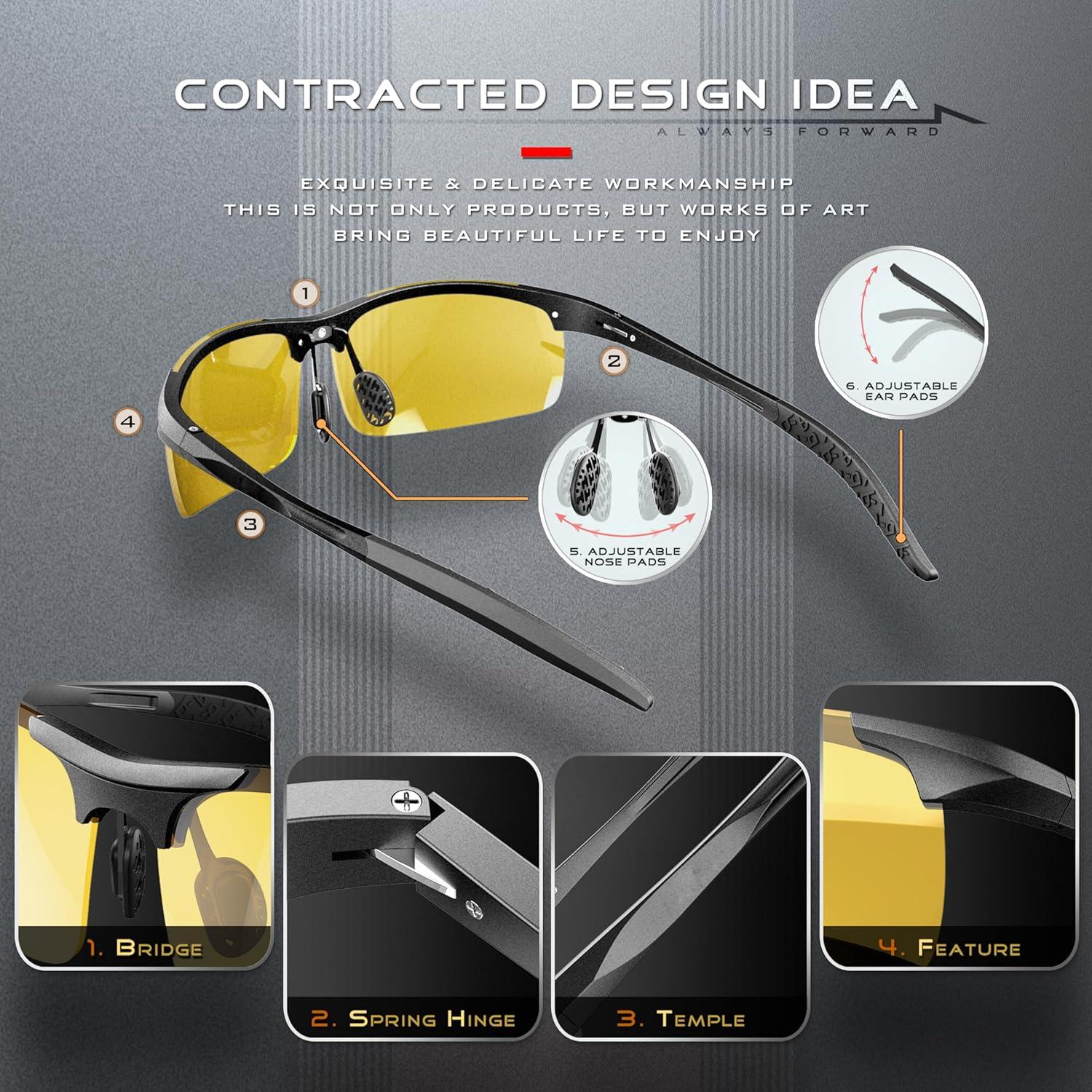 Gafas de sol SIPLION polarizadas para hombres UV400