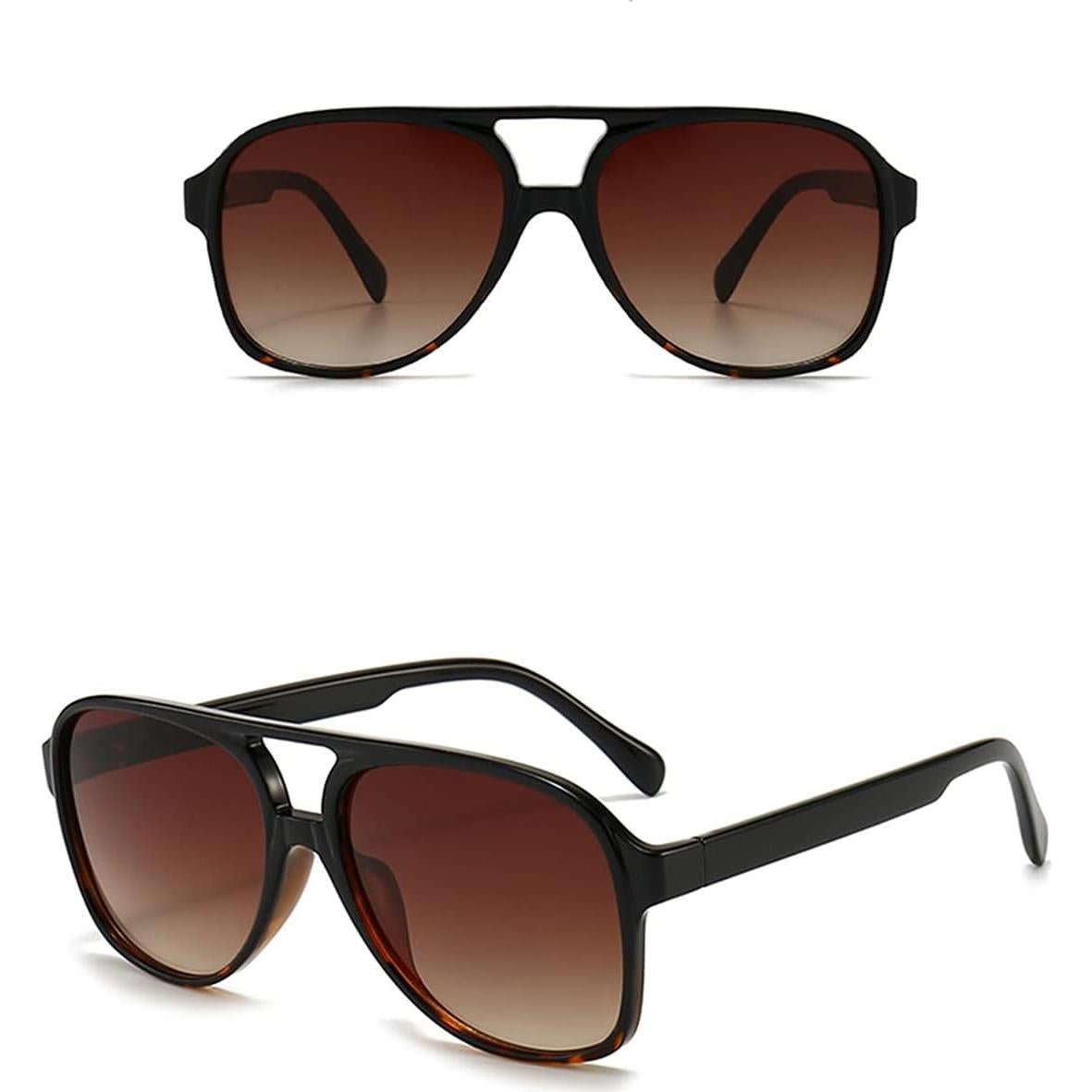 Gafas de sol aviador vintage UV400 unisex amarillas