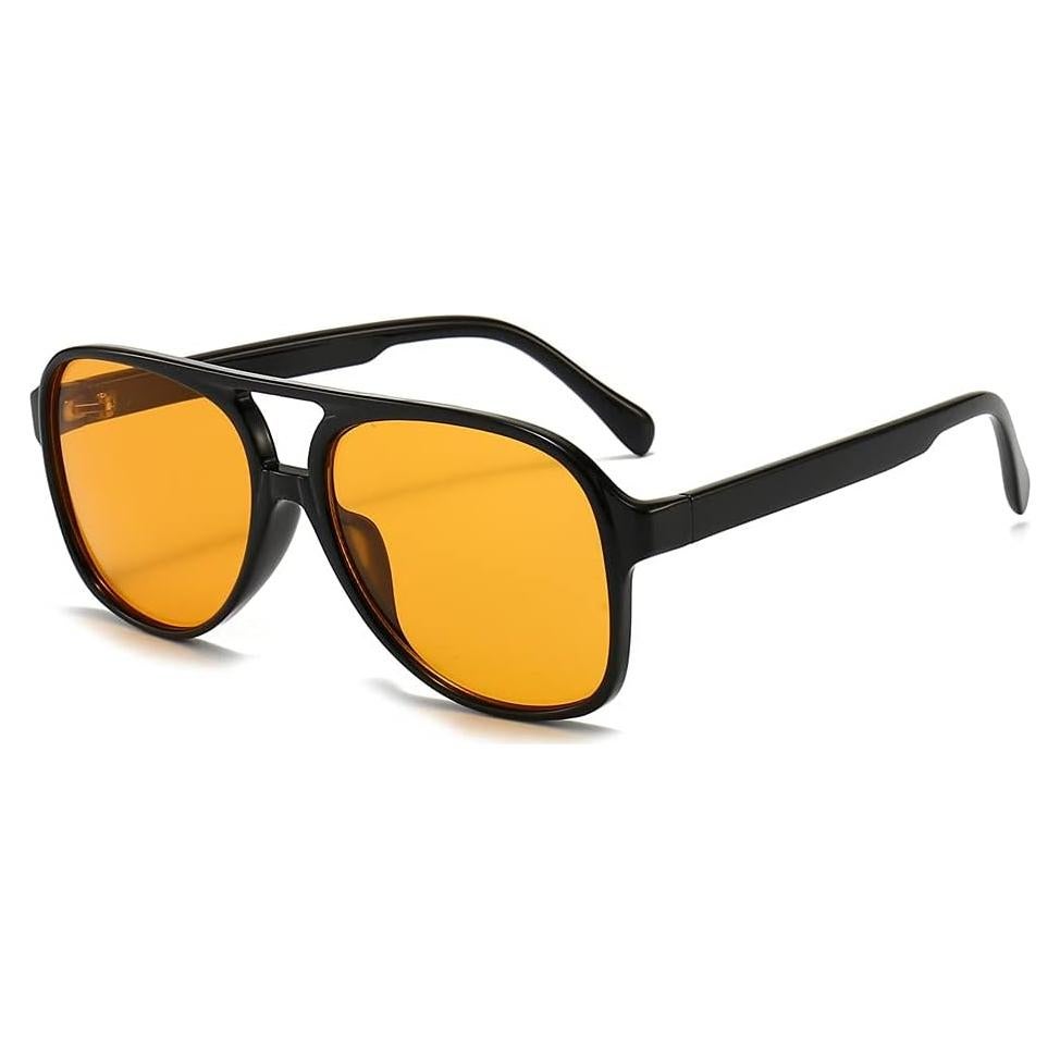 Gafas de sol aviador retro amarillas UV400 unisex