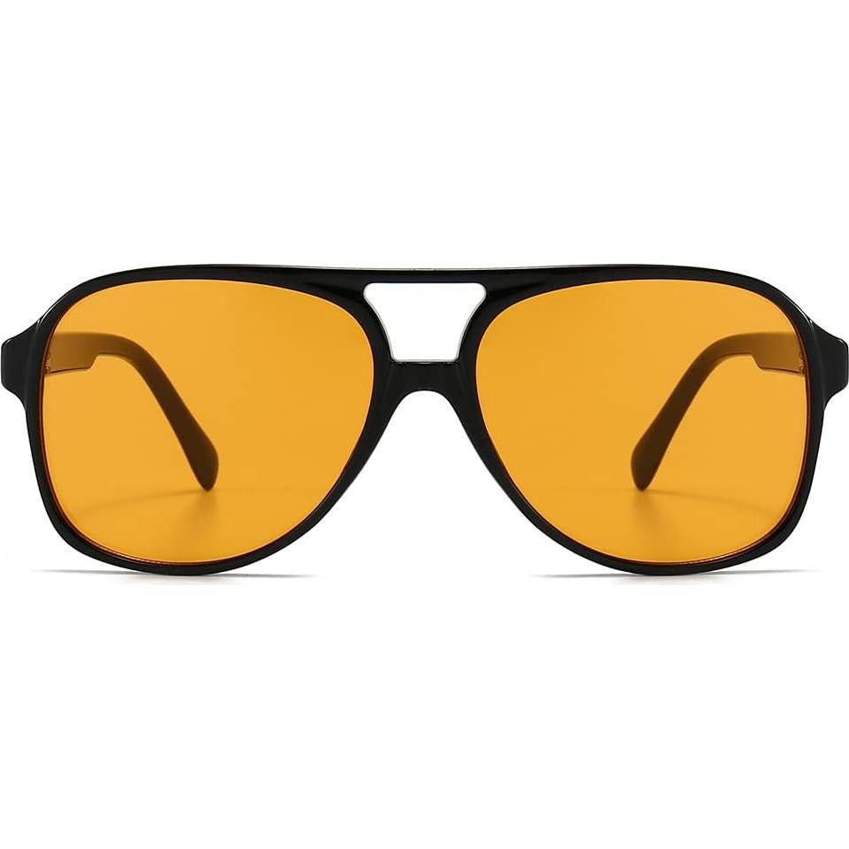 Gafas de sol aviador retro amarillas UV400 unisex