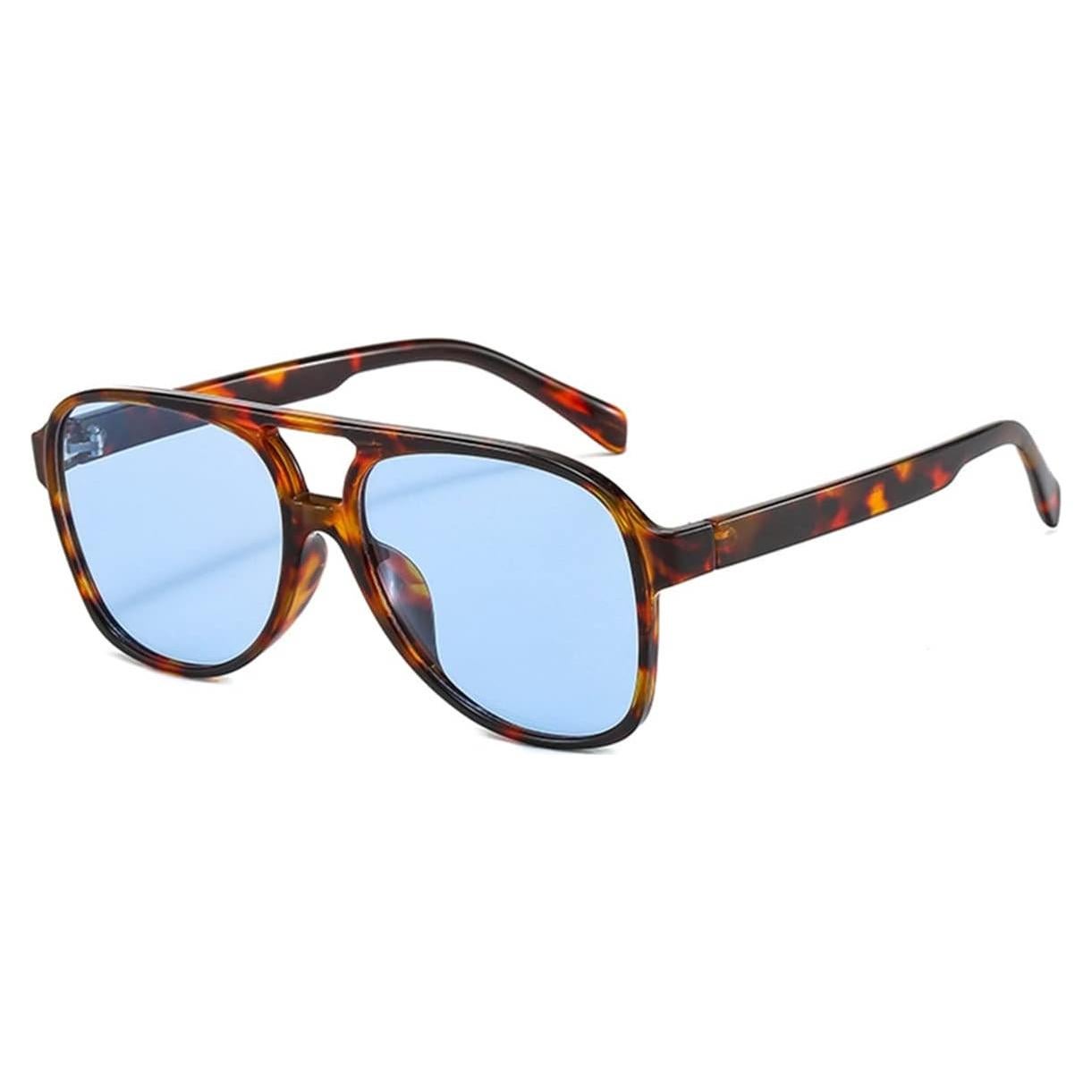 Gafas de sol aviador vintage UV400 unisex marco grande