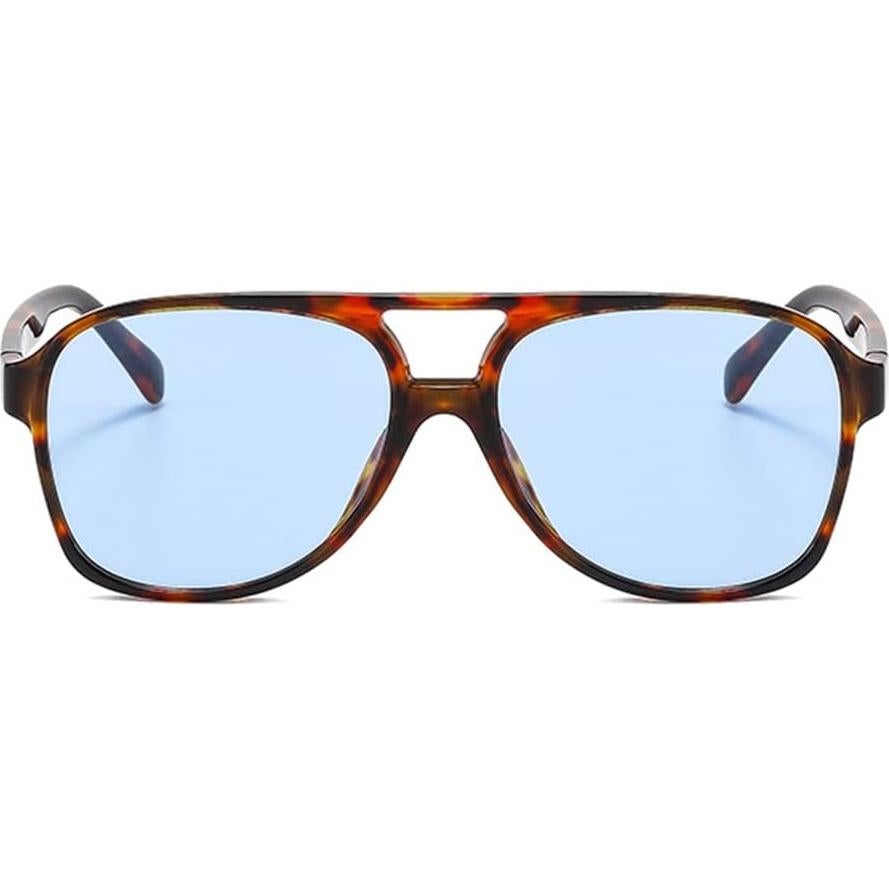 Gafas de sol aviador vintage UV400 unisex marco grande