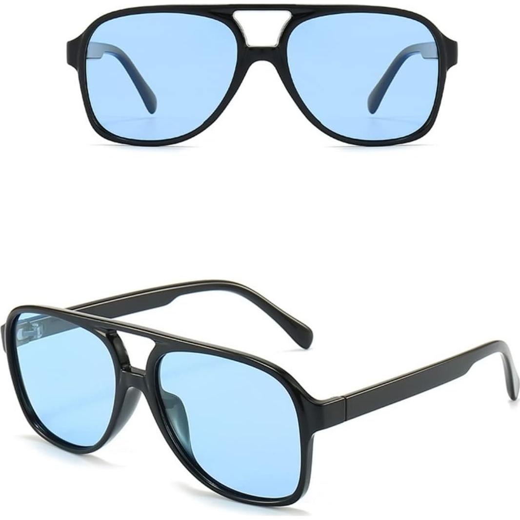 Gafas de sol aviador UV400 vintage amarillas unisex