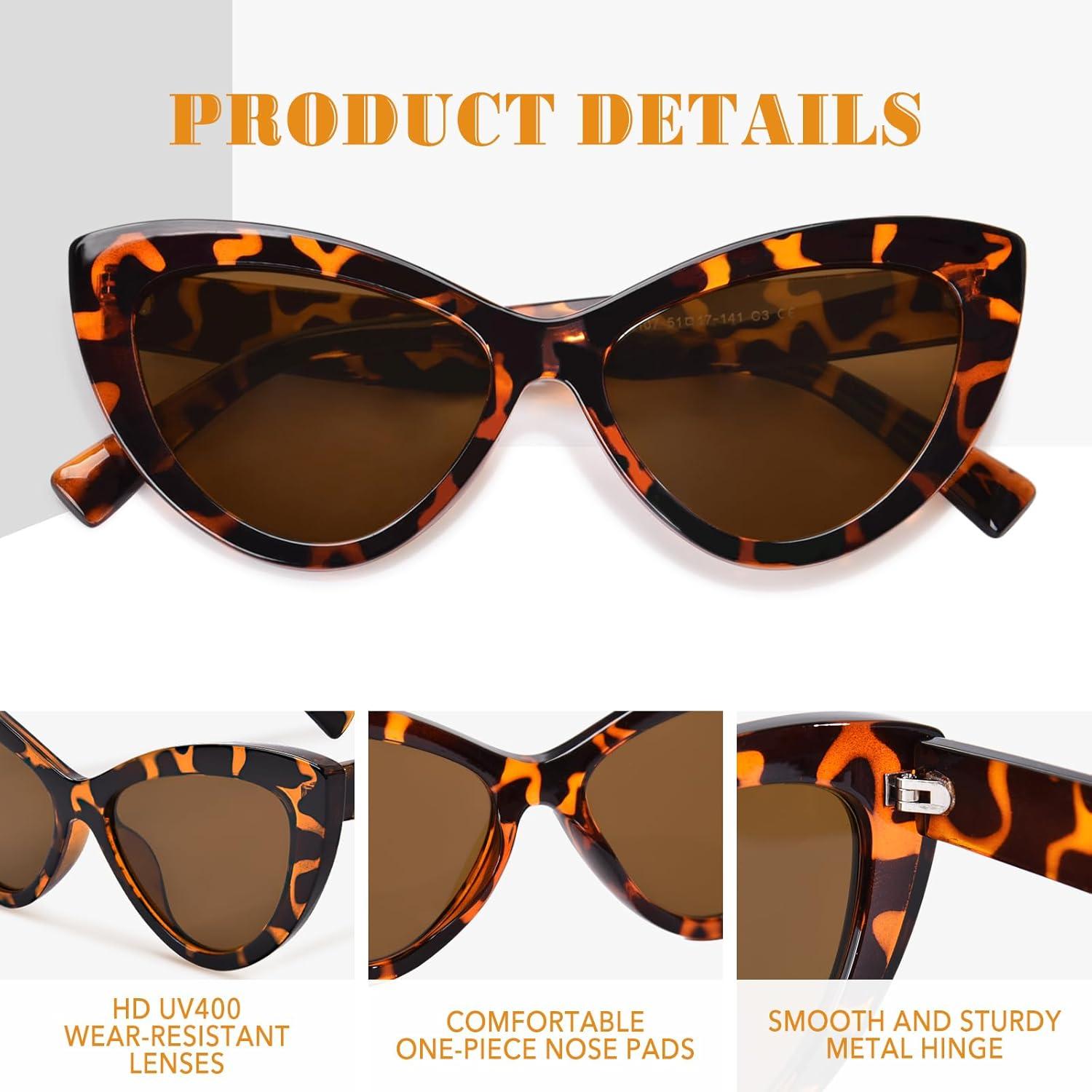 Gafas de sol OPTOFENDY ojo de gato UV protección retro