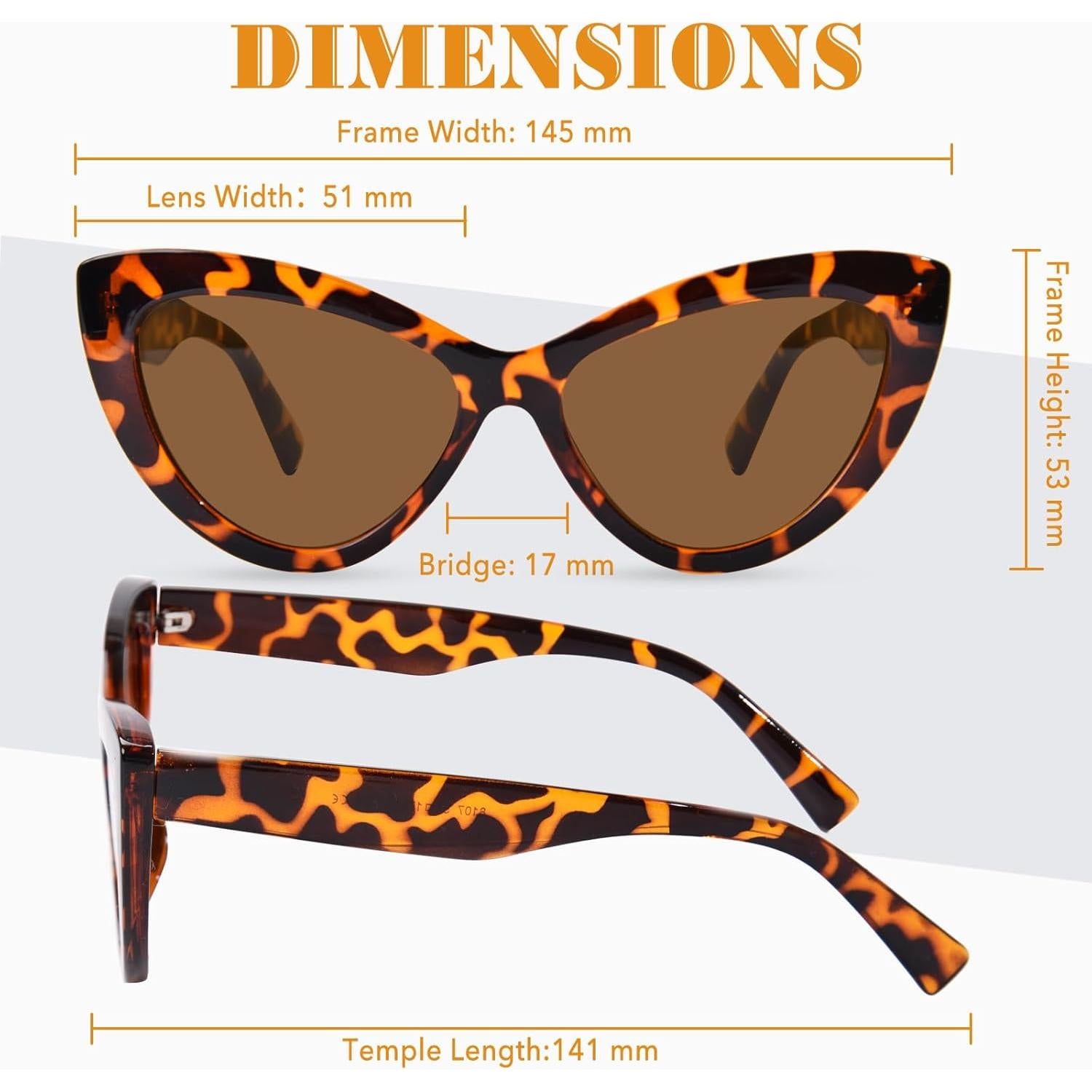 Gafas de sol OPTOFENDY ojo de gato UV protección retro