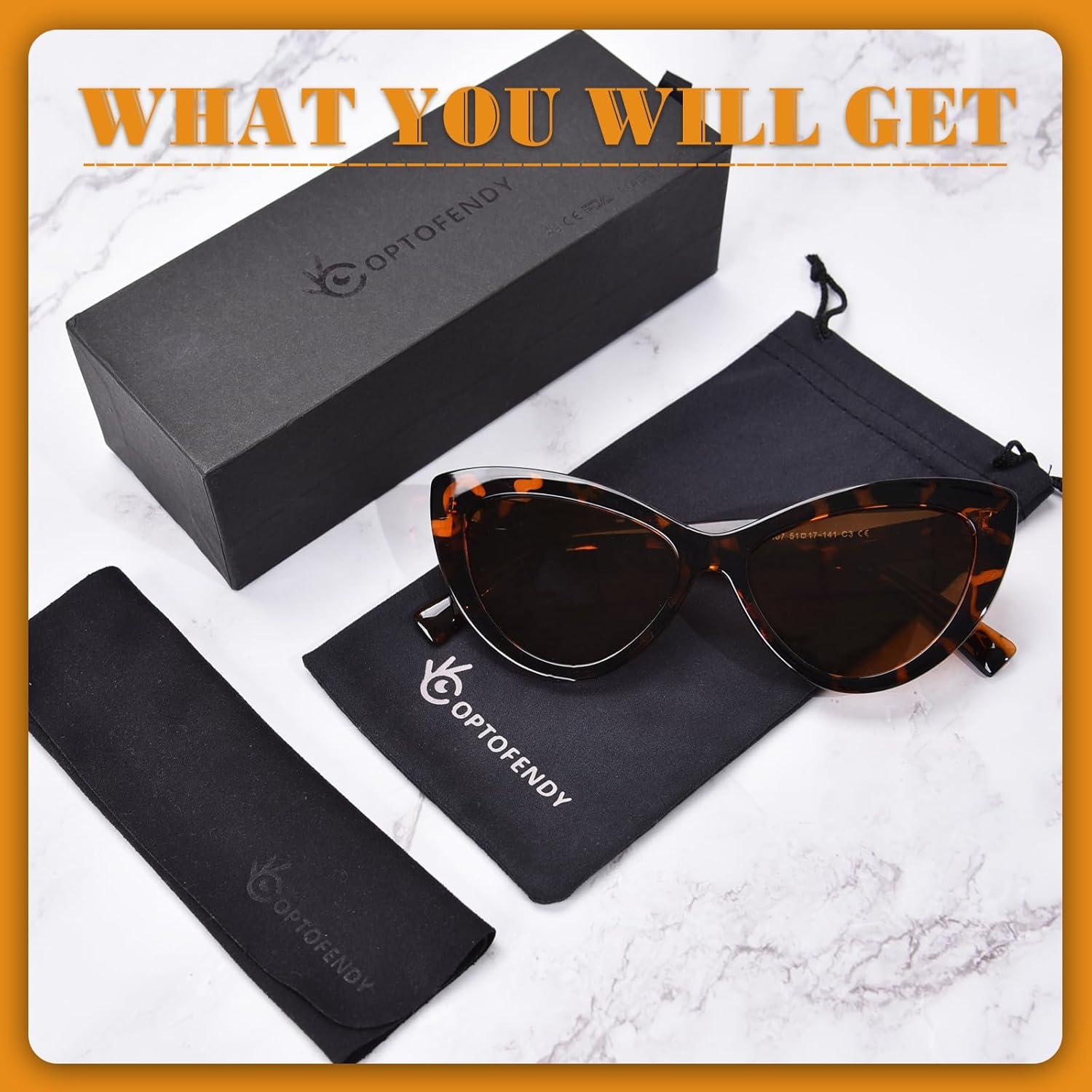 Gafas de sol OPTOFENDY ojo de gato UV protección retro