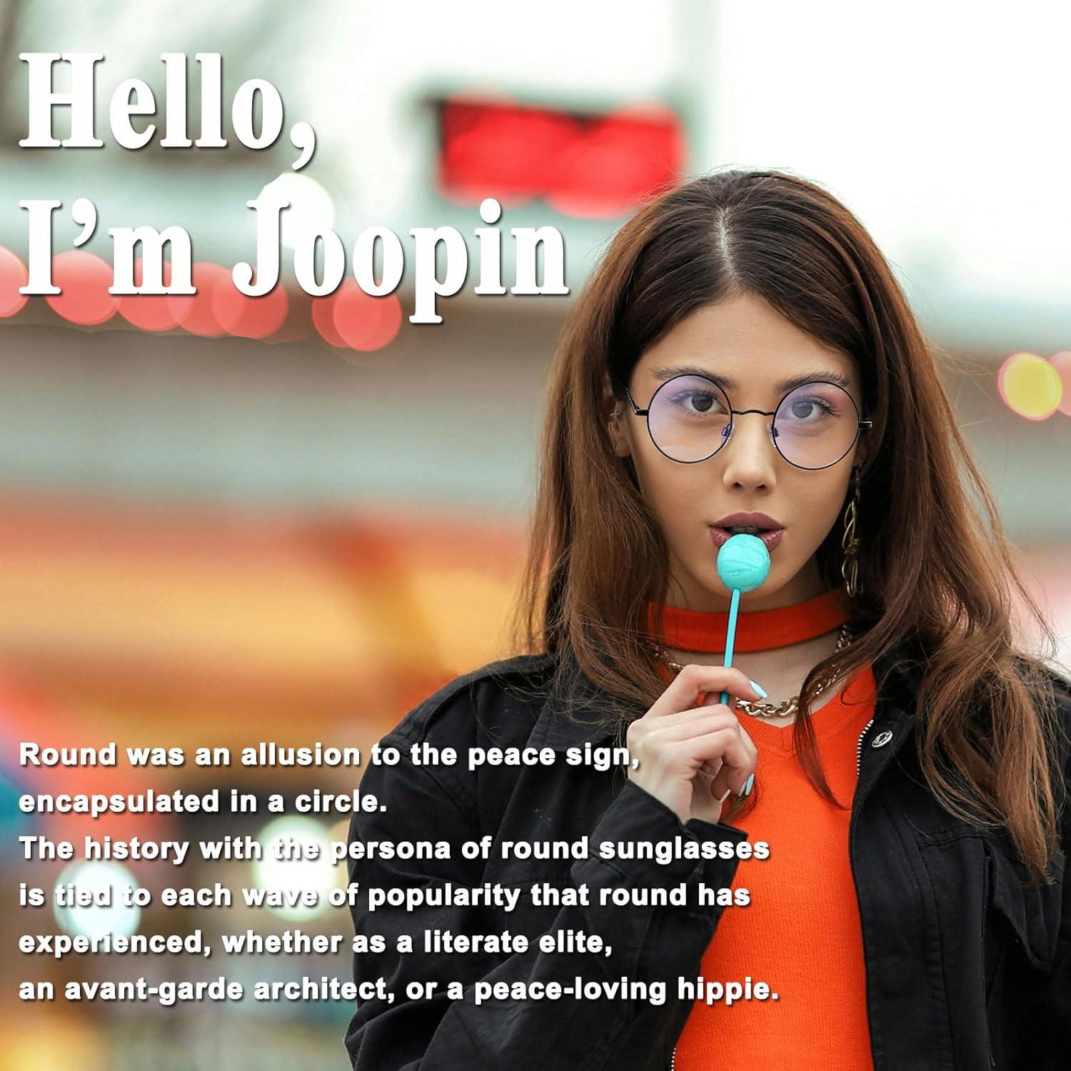 Gafas de sol redondas Joopin UV400 polarizadas negras