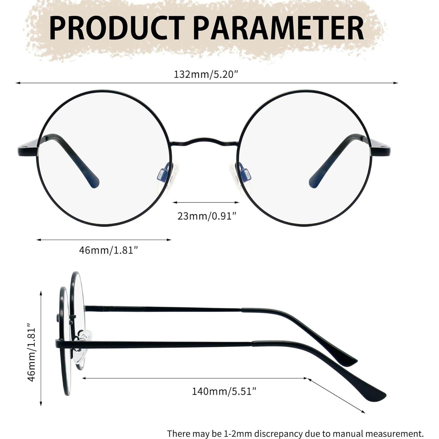 Gafas de sol redondas Joopin UV400 polarizadas negras