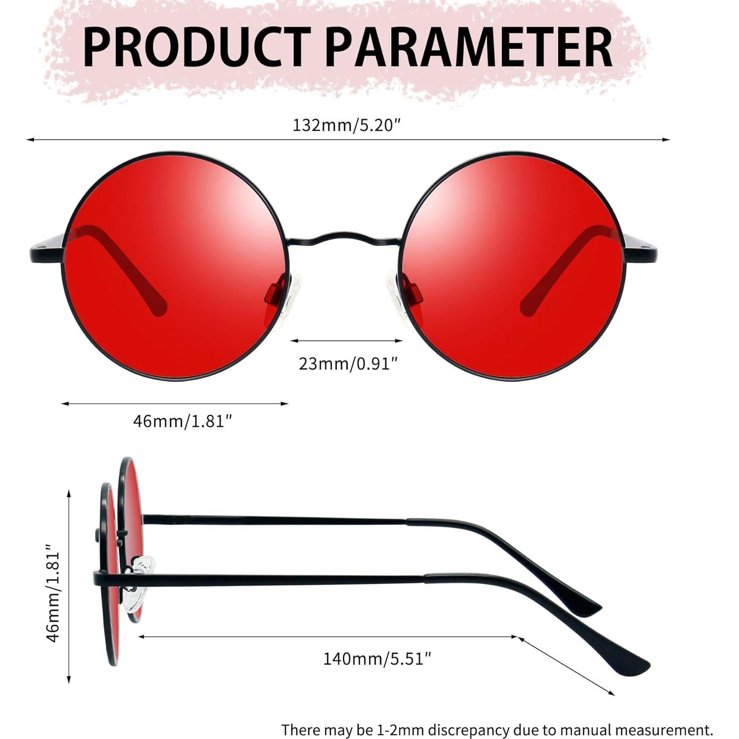 Gafas de sol redondas Joopin con protección UV400 y diseño retro