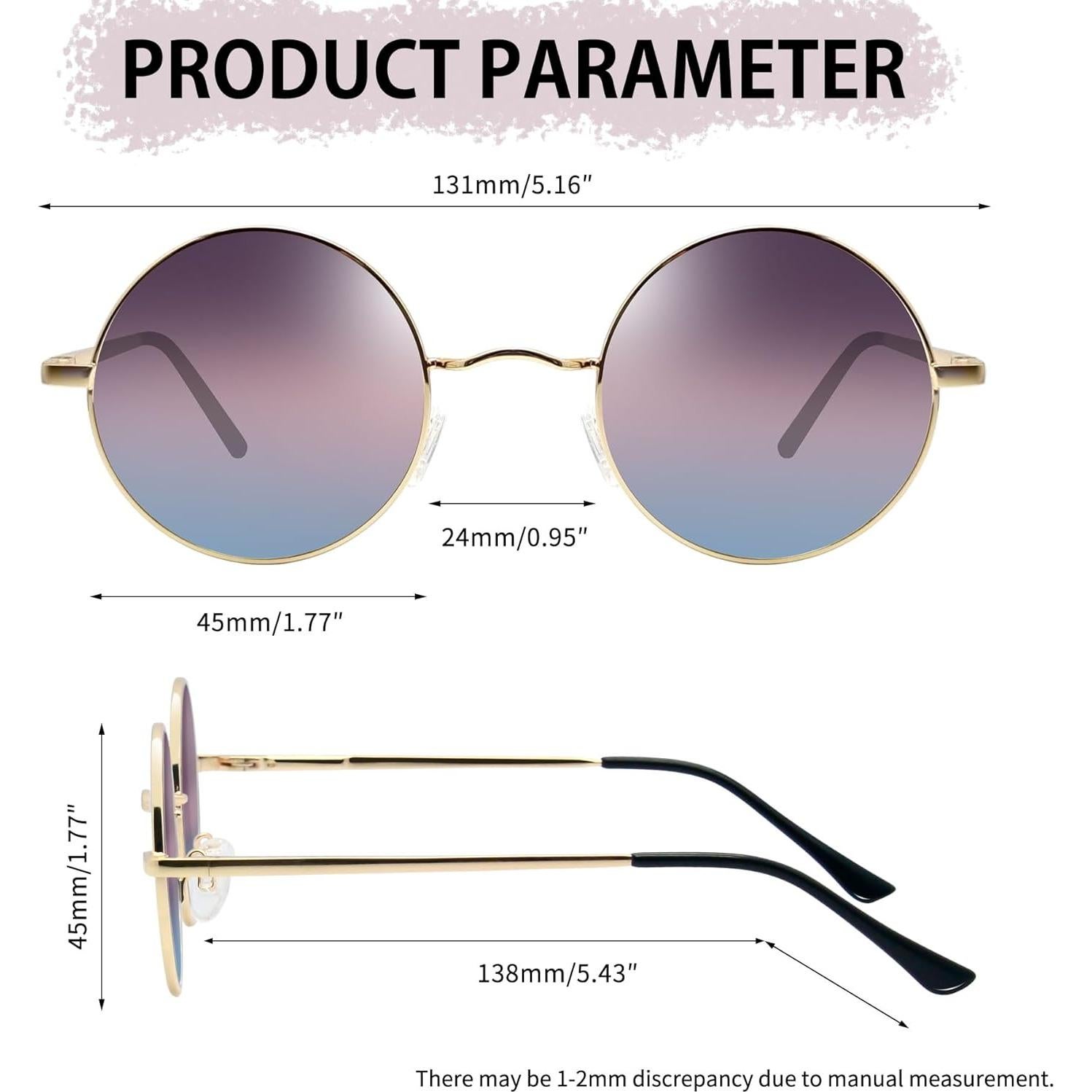 Gafas de sol redondas Joopin polarizadas UV400 unisex