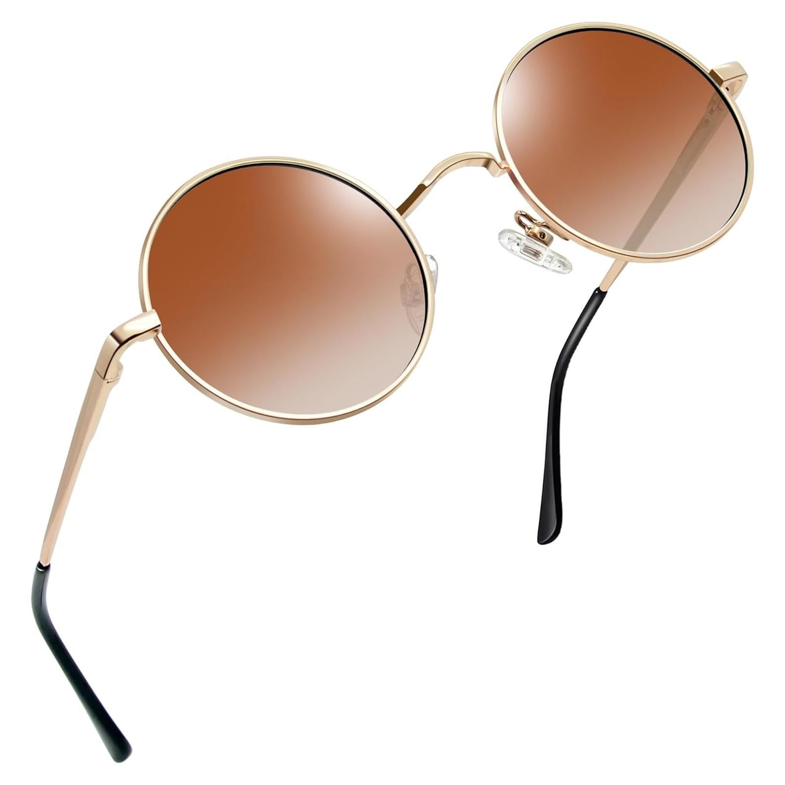 Gafas de sol redondas Joopin UV400 unisex doradas