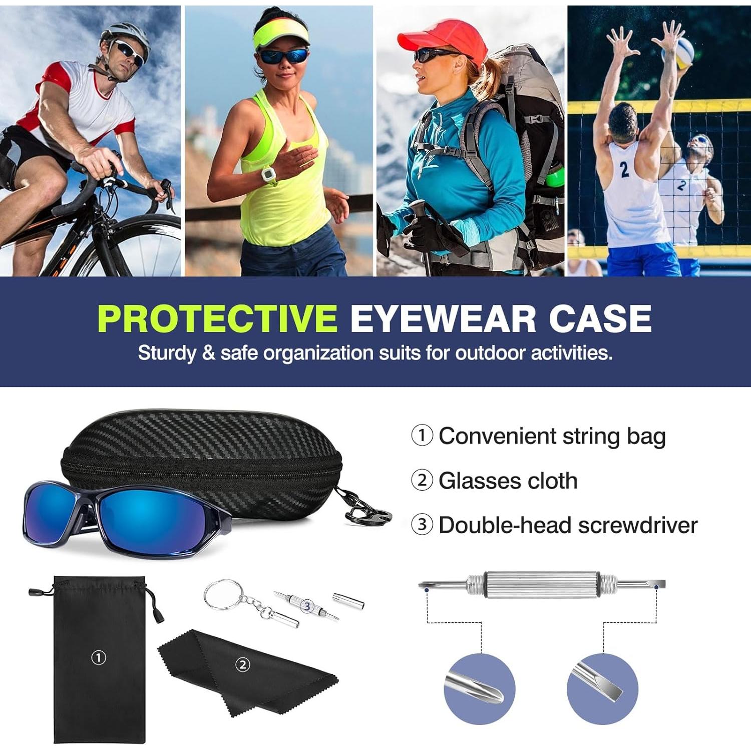 Funda de Gafas MoKo Semi Dura con Gancho y Destornillador