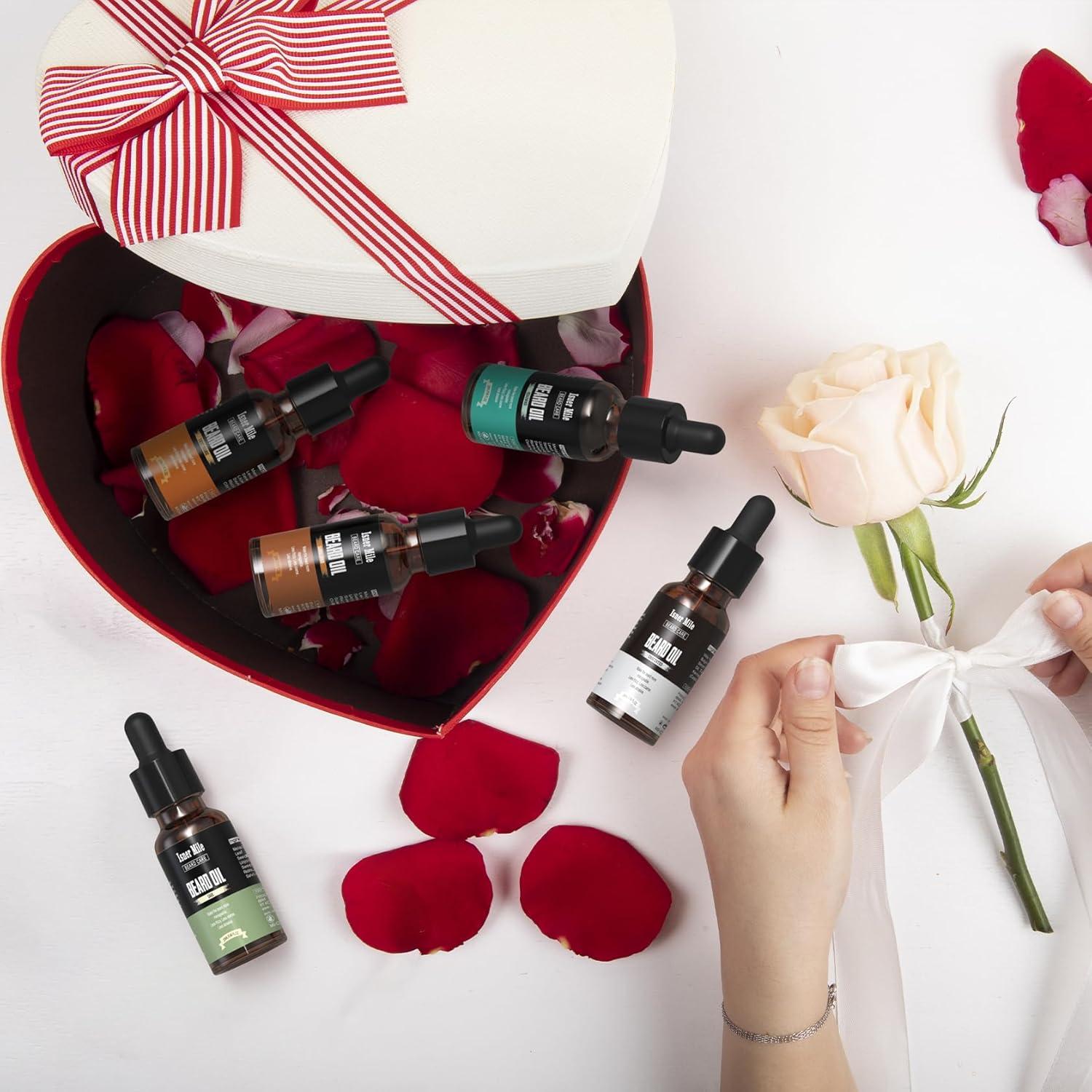 Set de 5 Aceites para Barba ISNER MILE - Hidratantes y Aromáticos