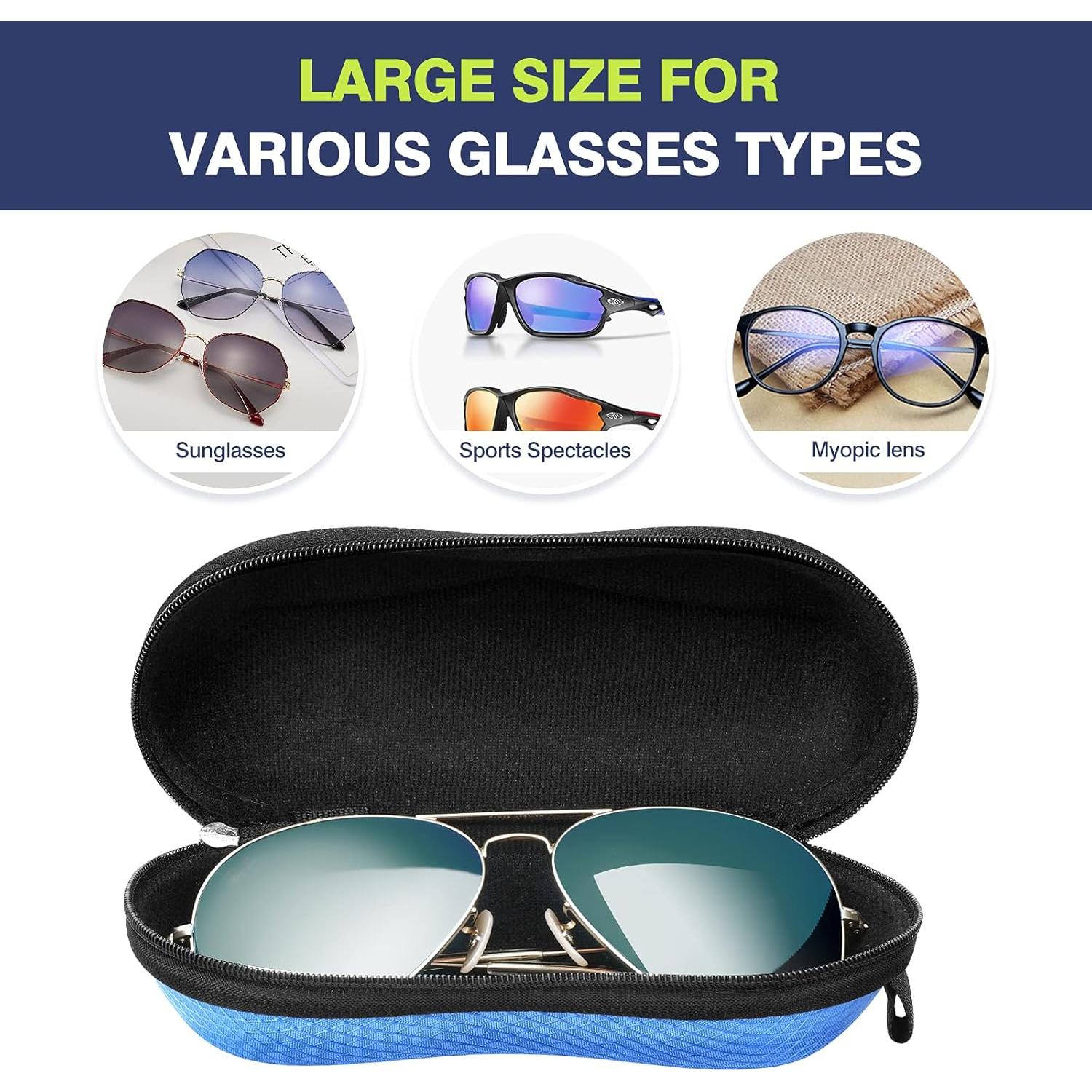 Funda de Gafas Semi Dura MoKo Azul con Gancho y Destornillador