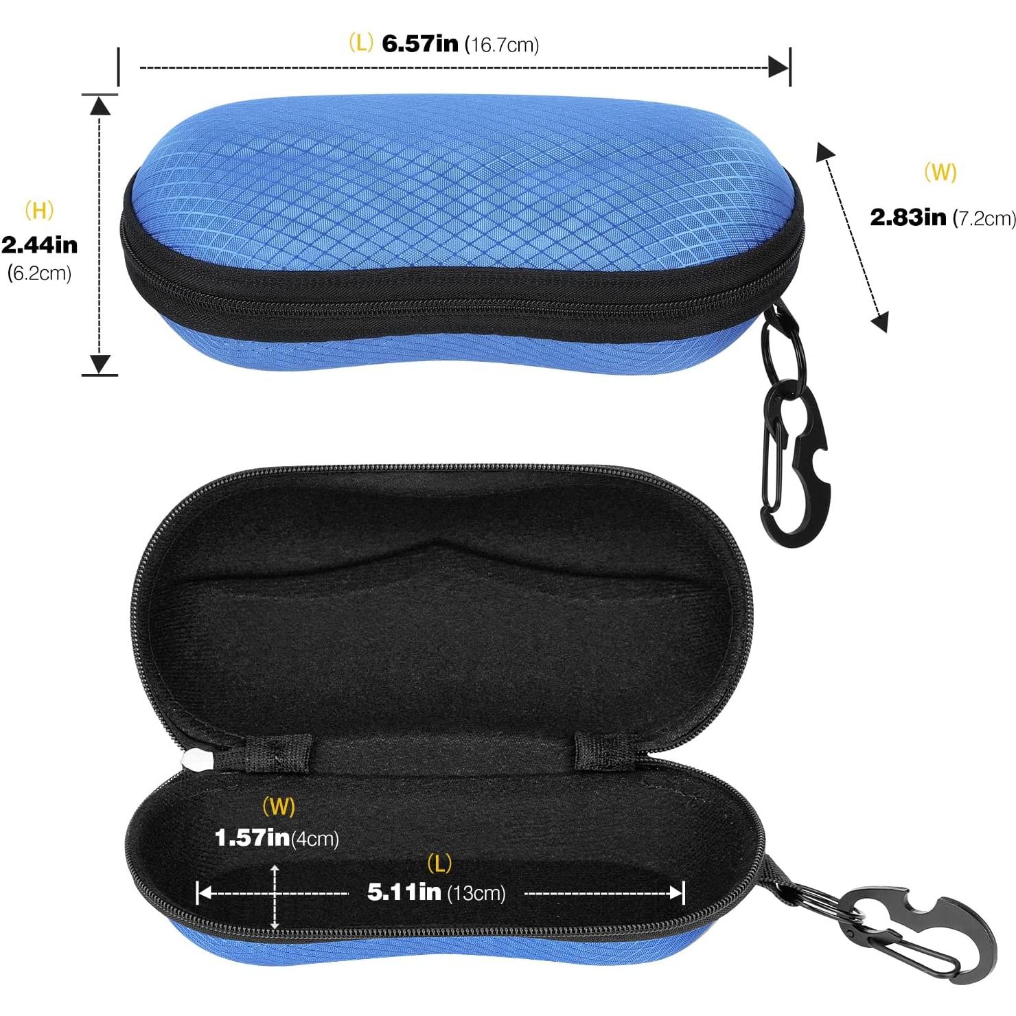 Funda de Gafas Semi Dura MoKo Azul con Gancho y Destornillador