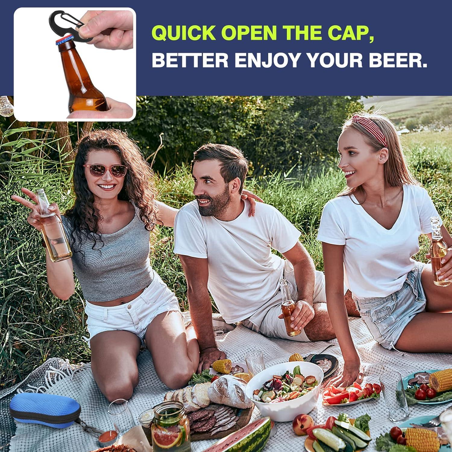 Funda de Gafas Semi Dura MoKo Azul con Gancho y Destornillador