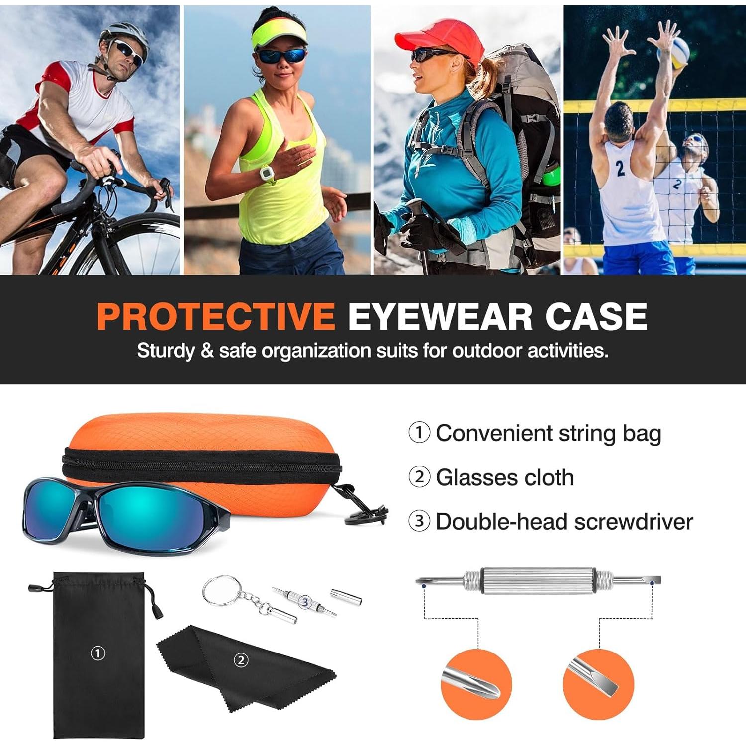 Funda de Gafas Semi Dura MoKo con Gancho y Destornillador