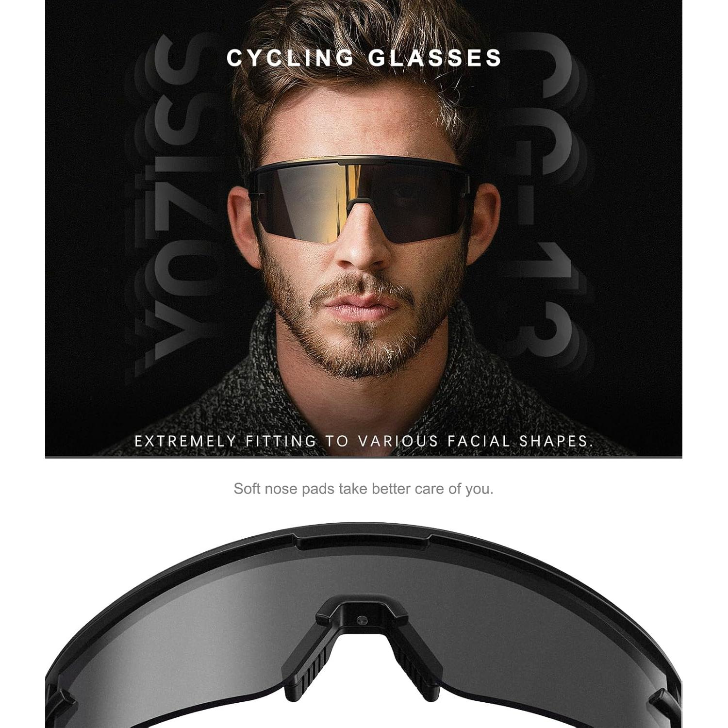 Gafas de Ciclismo Polarizadas YOZISS Cg9013b-g UV400