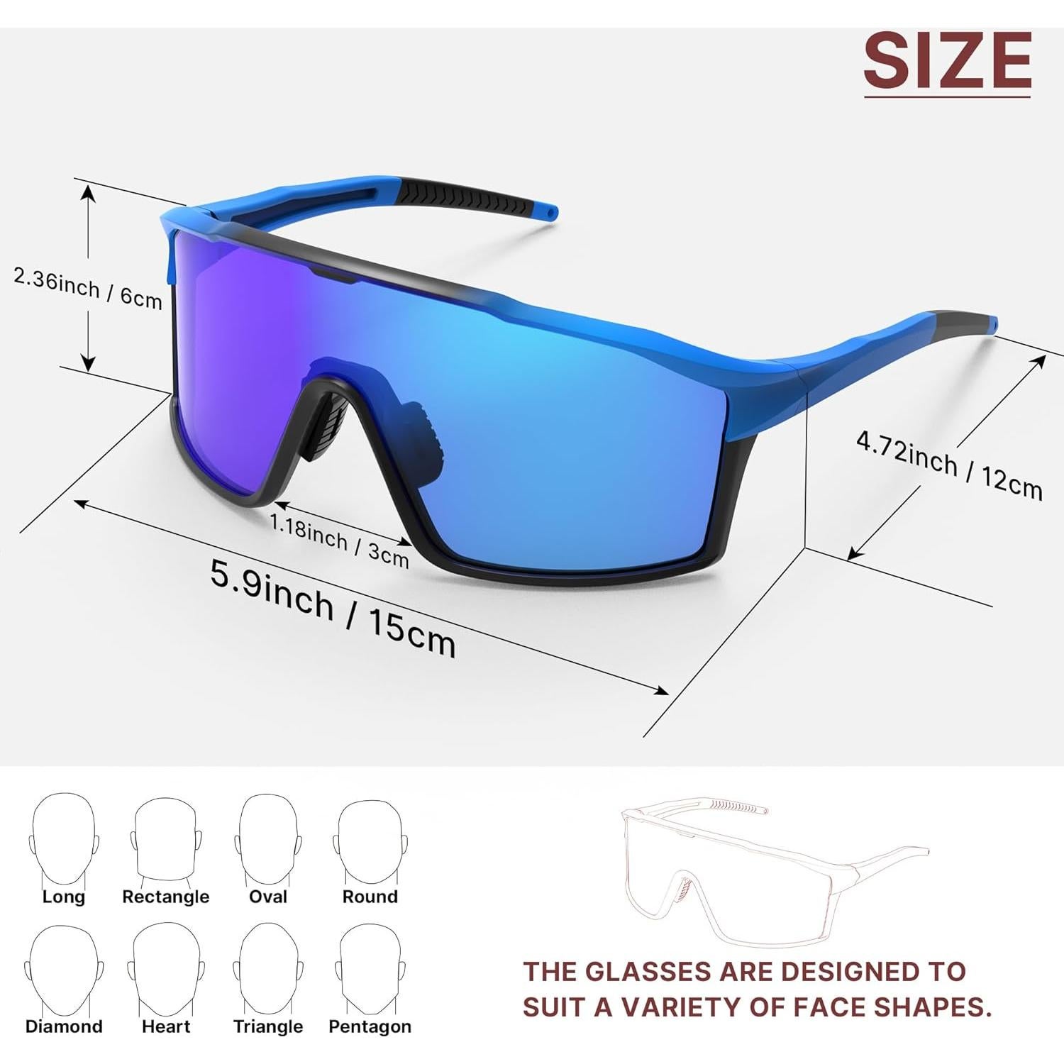 Gafas de Ciclismo Polarizadas YOZISS Cg9033b-b UV400