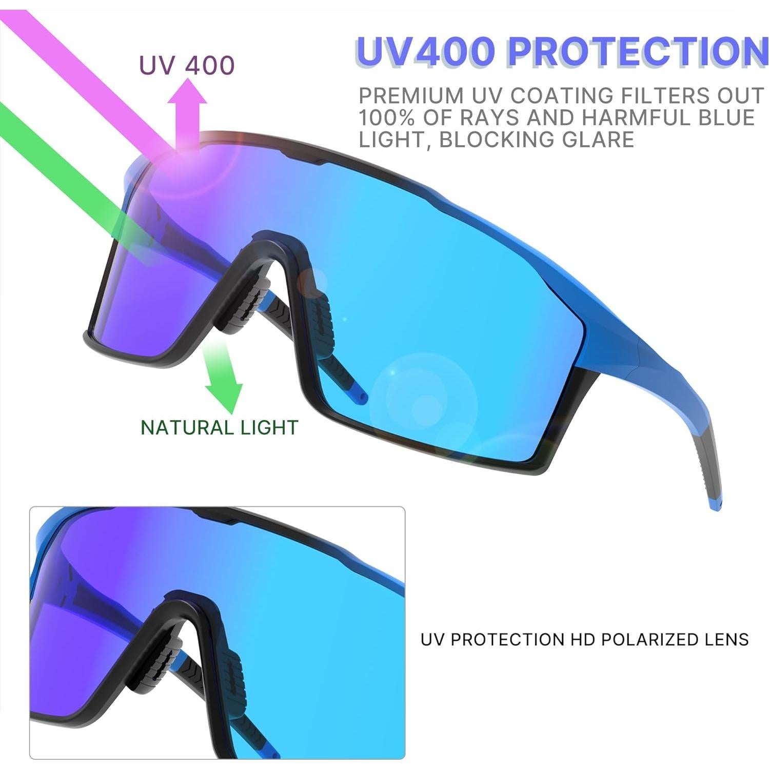 Gafas de Ciclismo Polarizadas YOZISS Cg9033b-b UV400