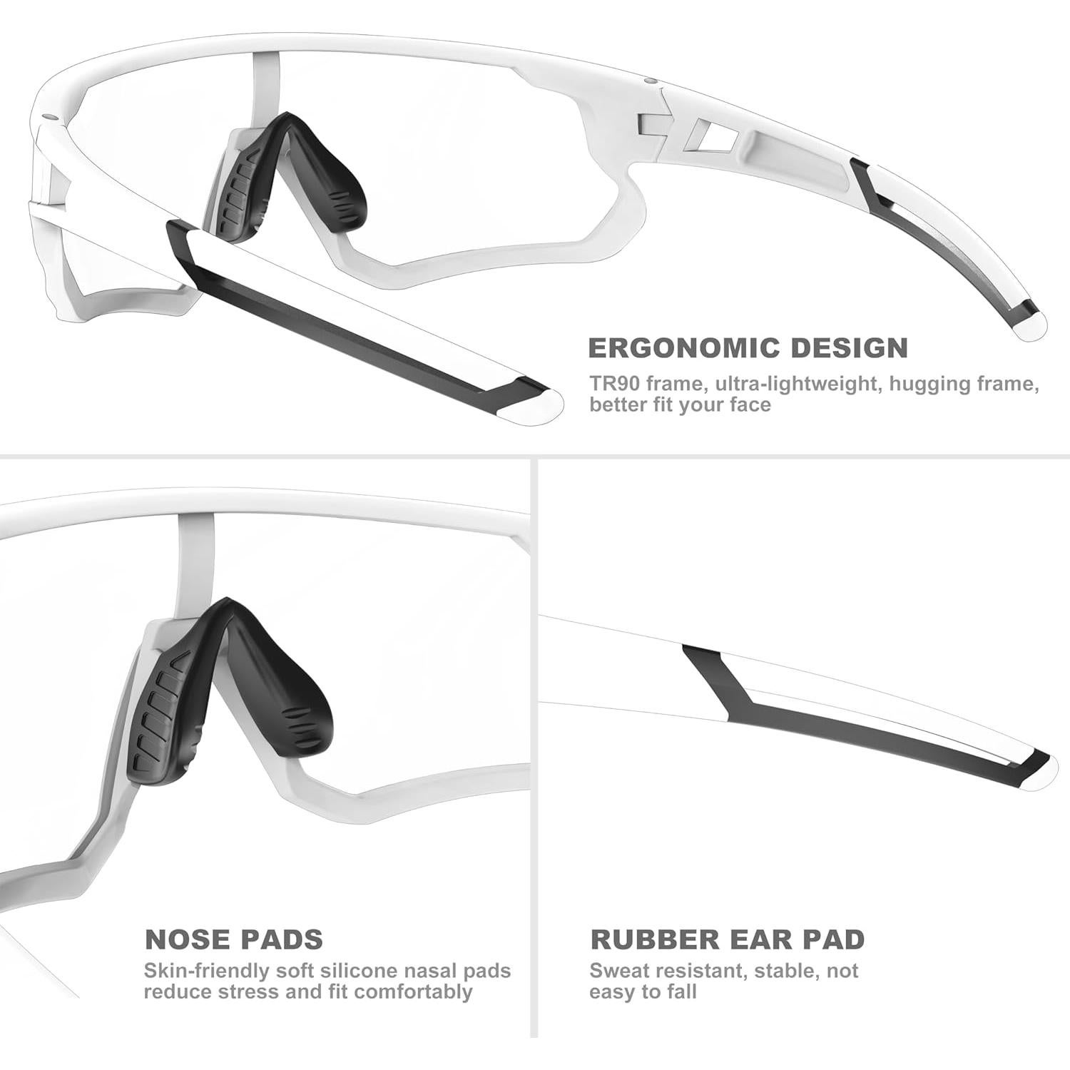 Gafas de Ciclismo Polarizadas YOZISS Cg9012b-r UV400