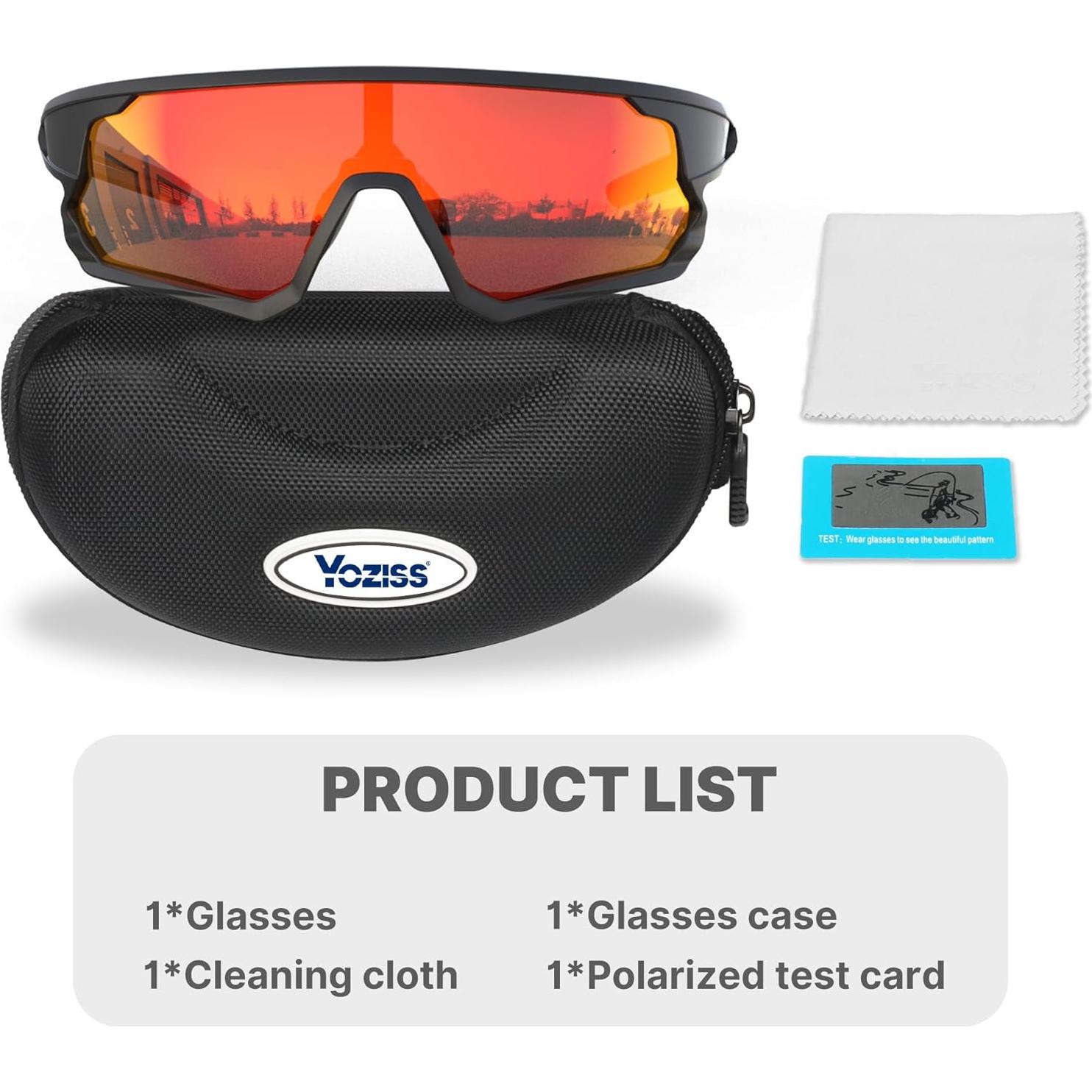 Gafas de Ciclismo Polarizadas YOZISS Cg9012b-r UV400