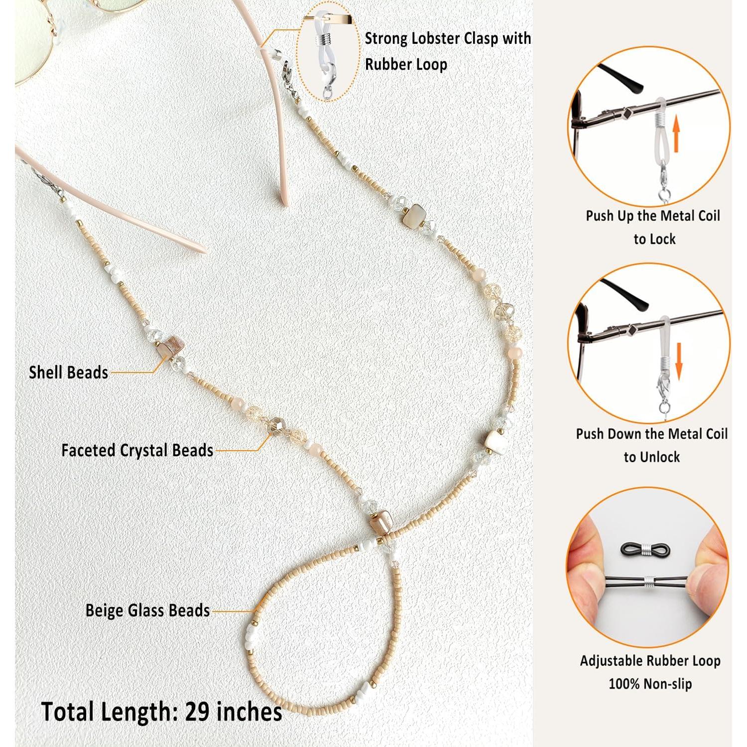 Cadena de Gafas ERNAULO de Perlas para Mujeres 73.66 cm