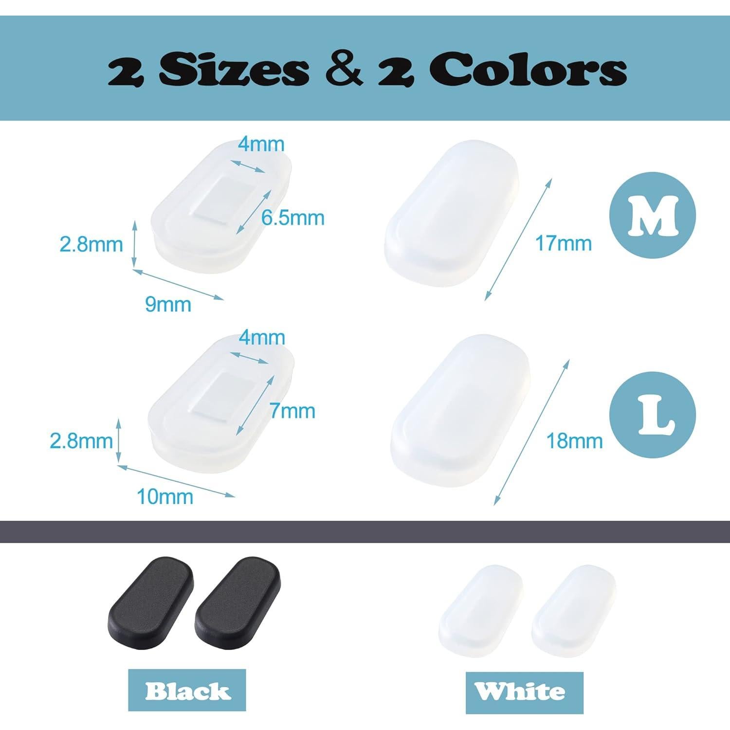 Cubiertas Almohadillas Nasales LVVFIT Silicona 5 Pares M