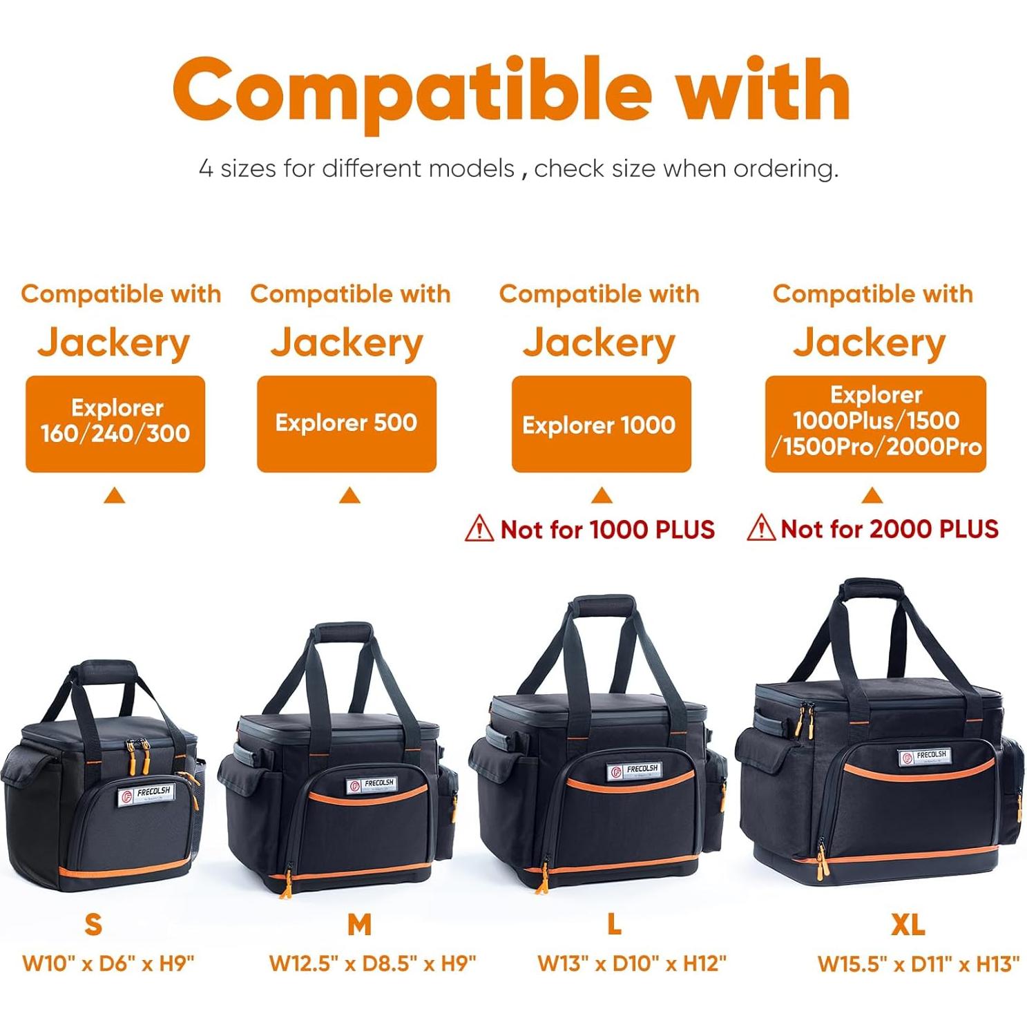 Funda de transporte FRECOLSH para Jackery 300/240/160 impermeable