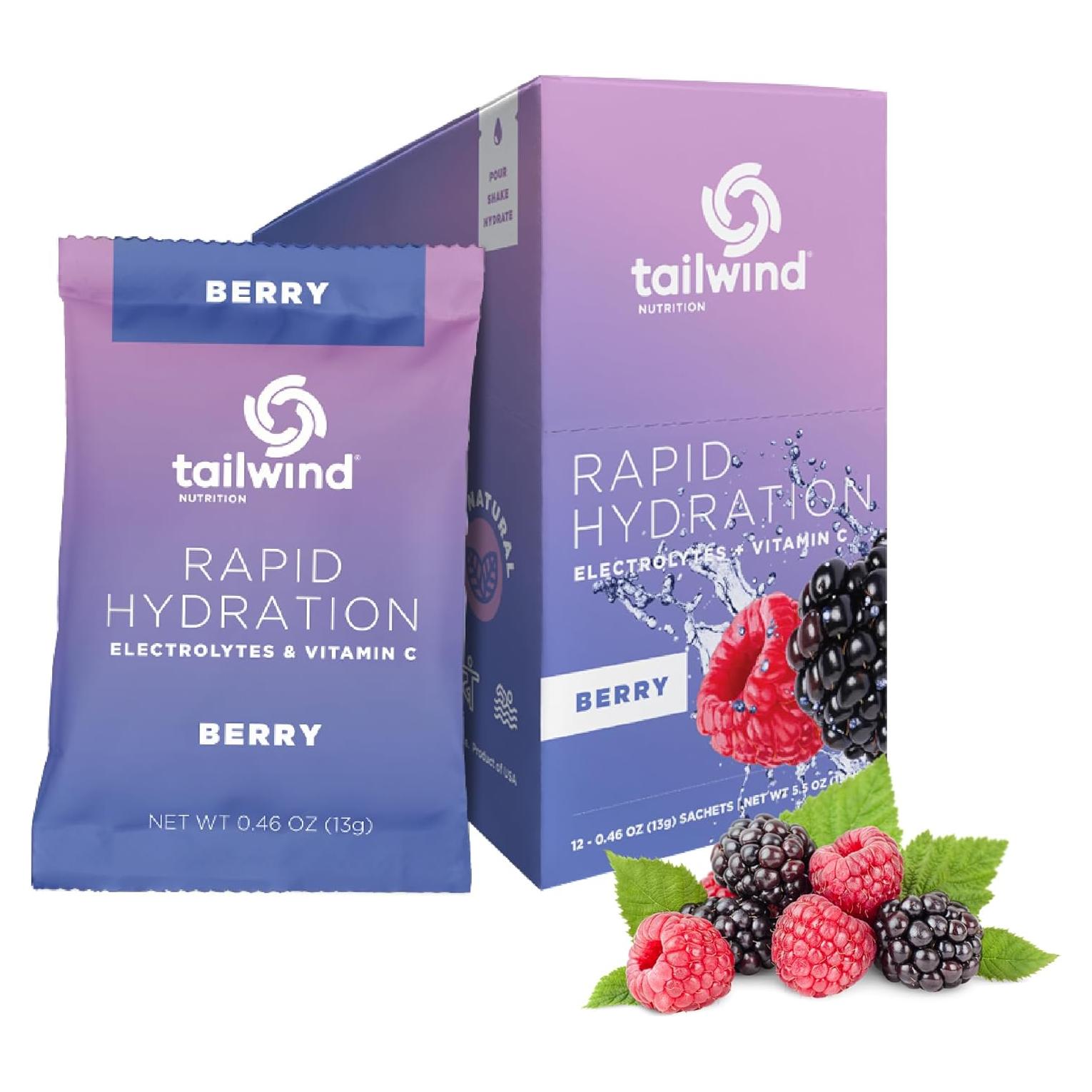Tailwind Nutrition Hidratación Rápida Baya 12 Porciones 155.9g