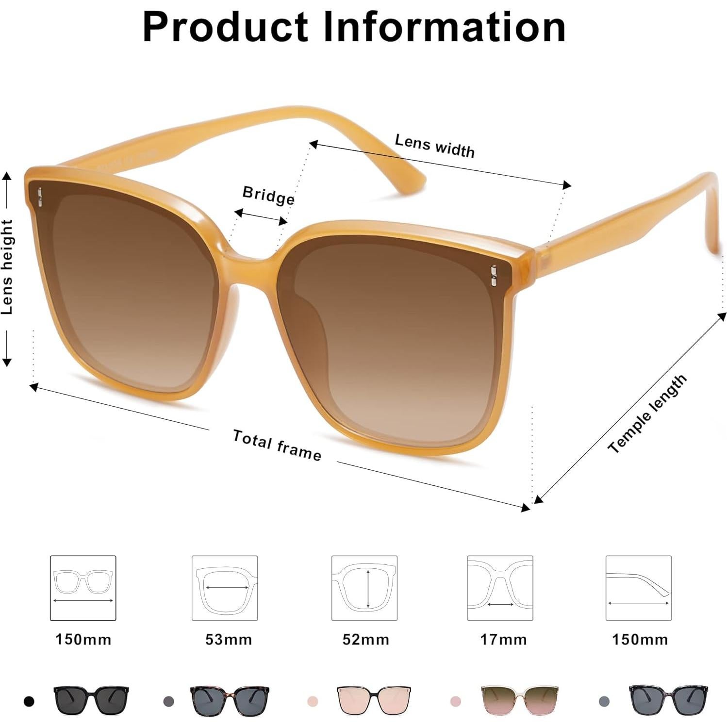 Gafas de sol SojoS SJ2157 UV400 Naranja/Marrón