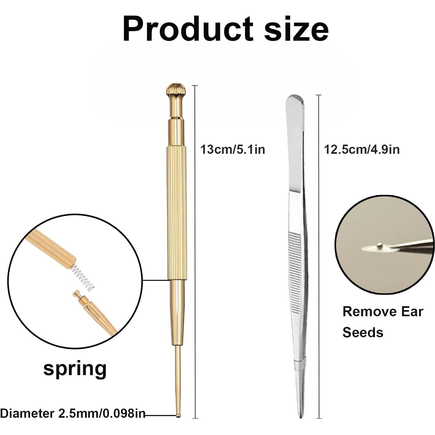Kit de Acupuntura con Semillas de Oído Genérico - 20 Piezas