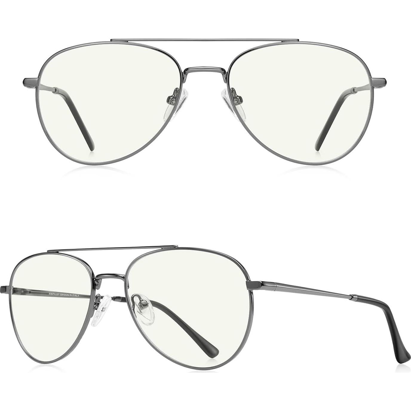 Gafas de lectura aviador RB6456 con luz azul y marco metal