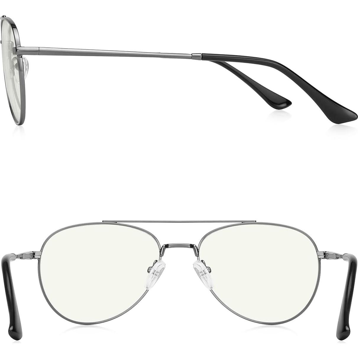 Gafas de lectura aviador RB6456 con luz azul y marco metal