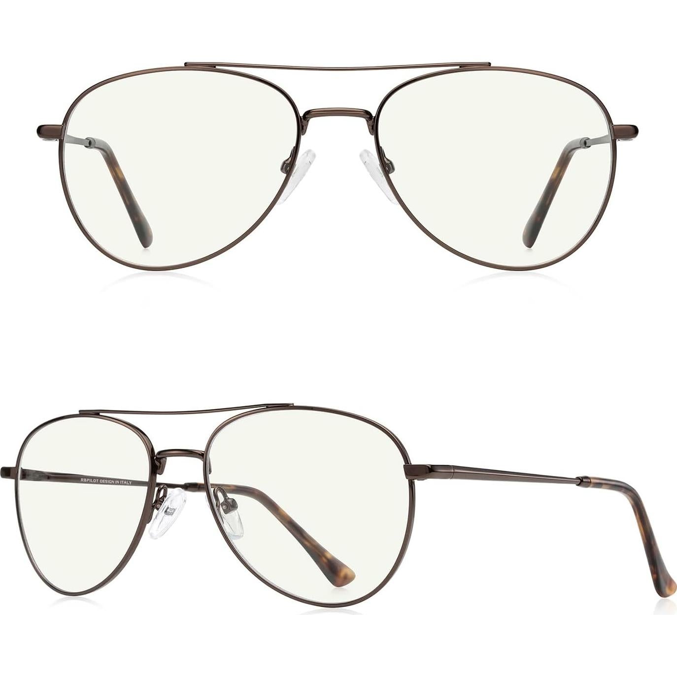 Gafas de lectura aviador RB6456 con luz azul 54mm