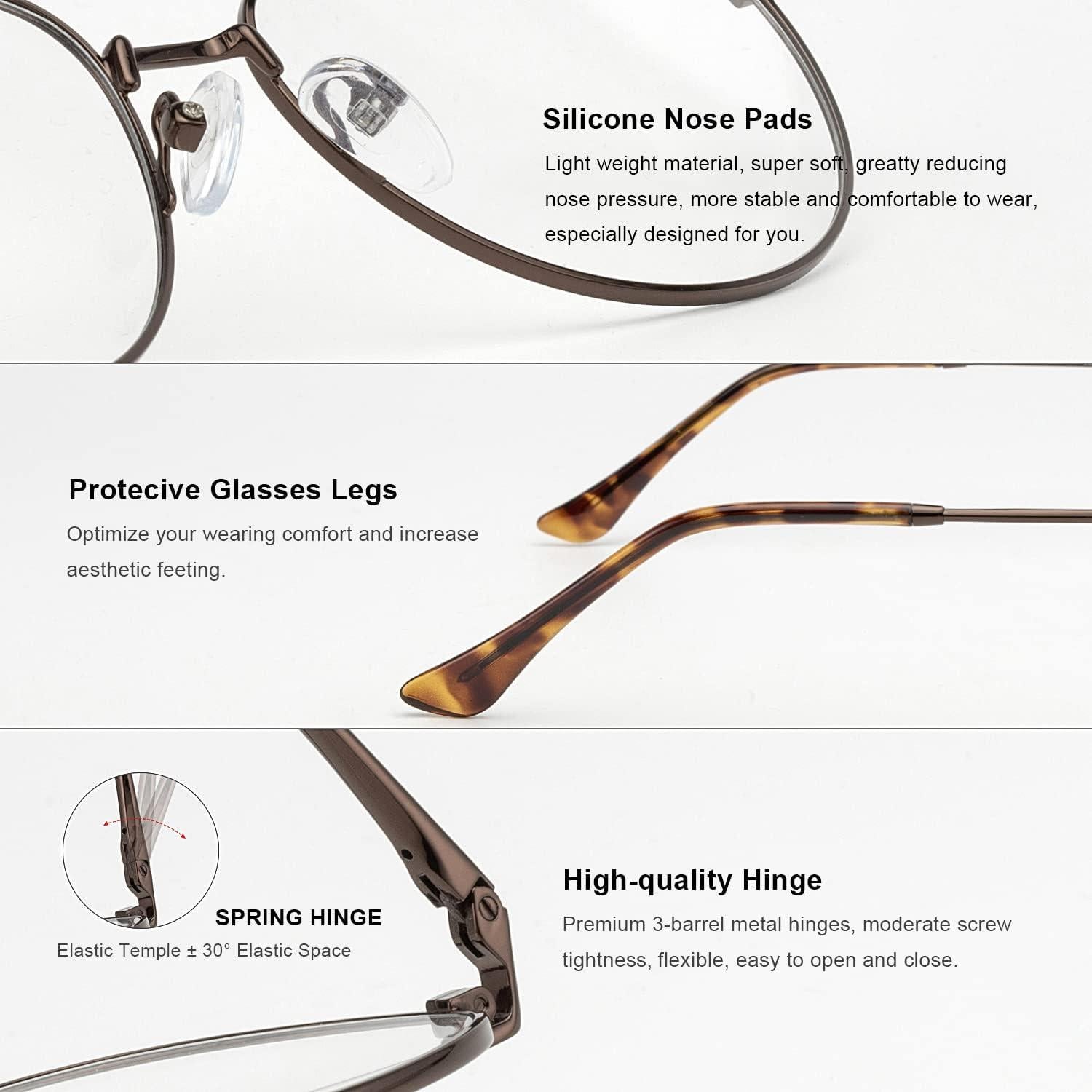 Gafas de lectura aviador RB6456 con luz azul 54mm