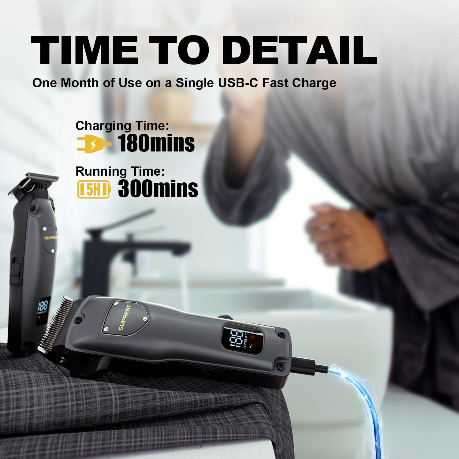 Cortadora de Cabello SUPRENT HC236TX Inalámbrica USB-C 5h