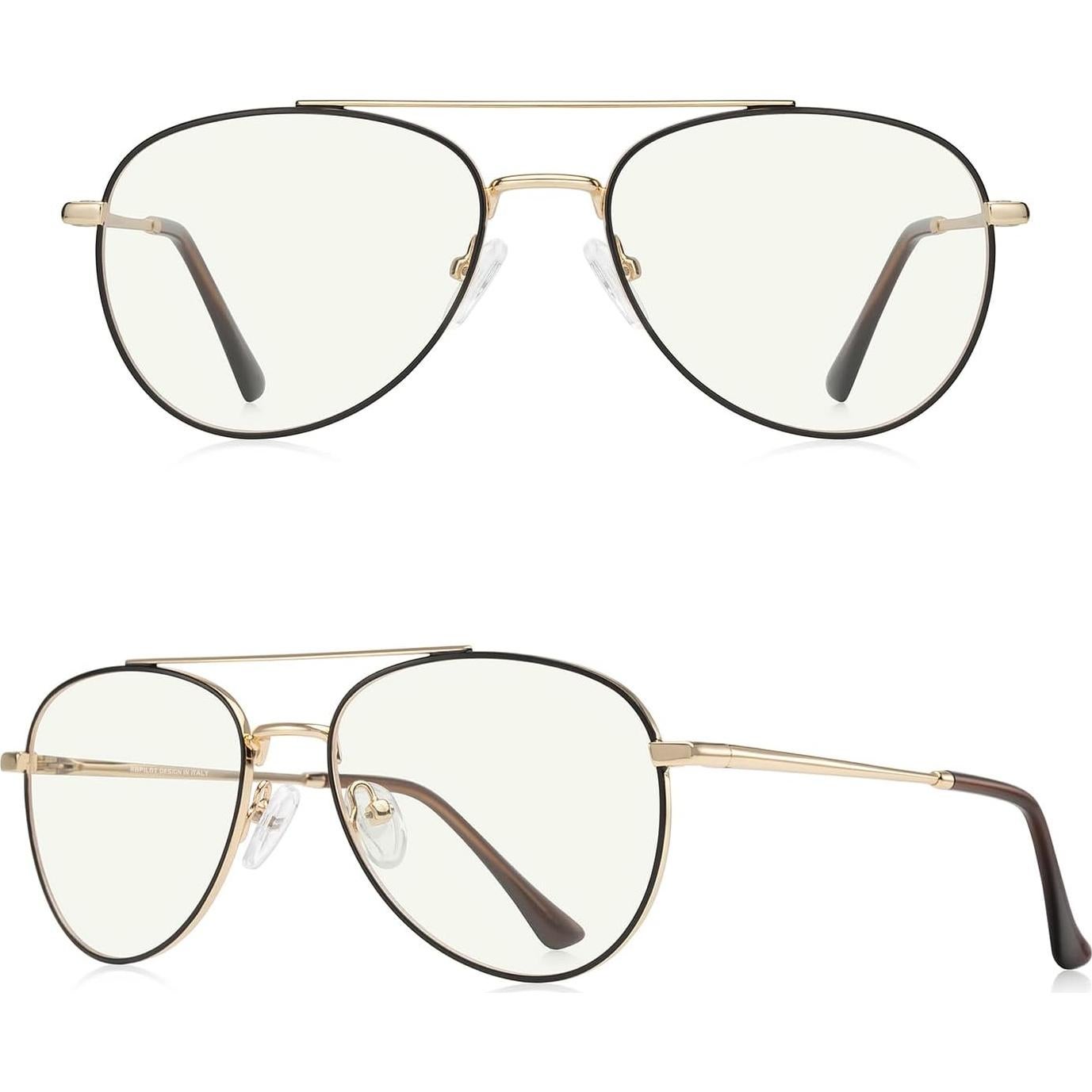 Gafas de lectura aviador RB6456 con luz azul y marco metal