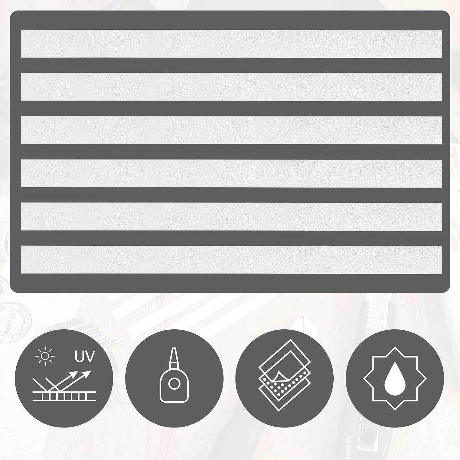 Cinta Reflectante Tacómetro Sinmoe 20 Piezas 10x20cm