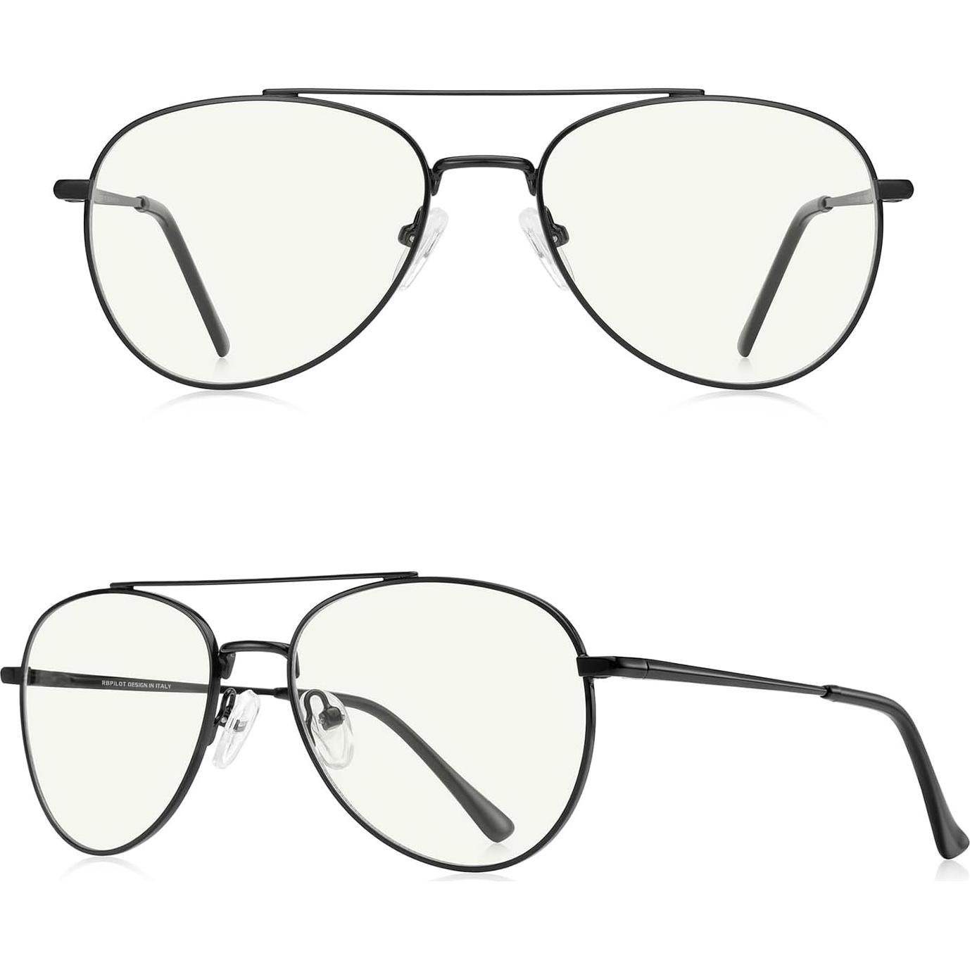 Gafas de lectura aviador RB6456 con luz azul y marco metal