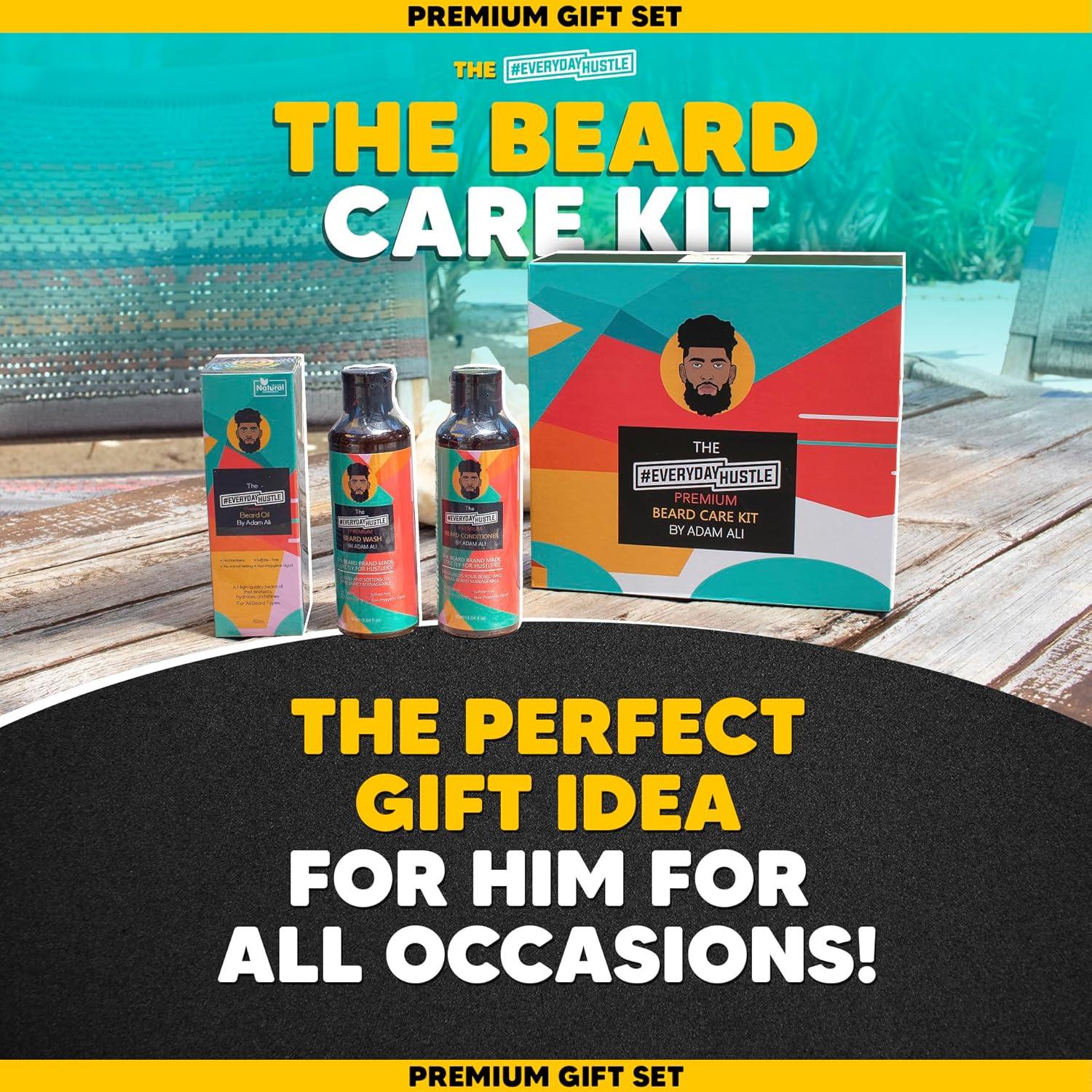 Kit de Cuidado de Barba EverydayHustle 3 en 1 - Champú, Acondicionador y Aceite